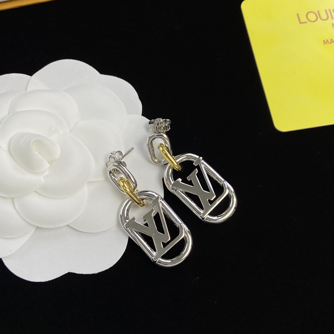 [TOP] Louis Vuitton LV LV Earrings Silver