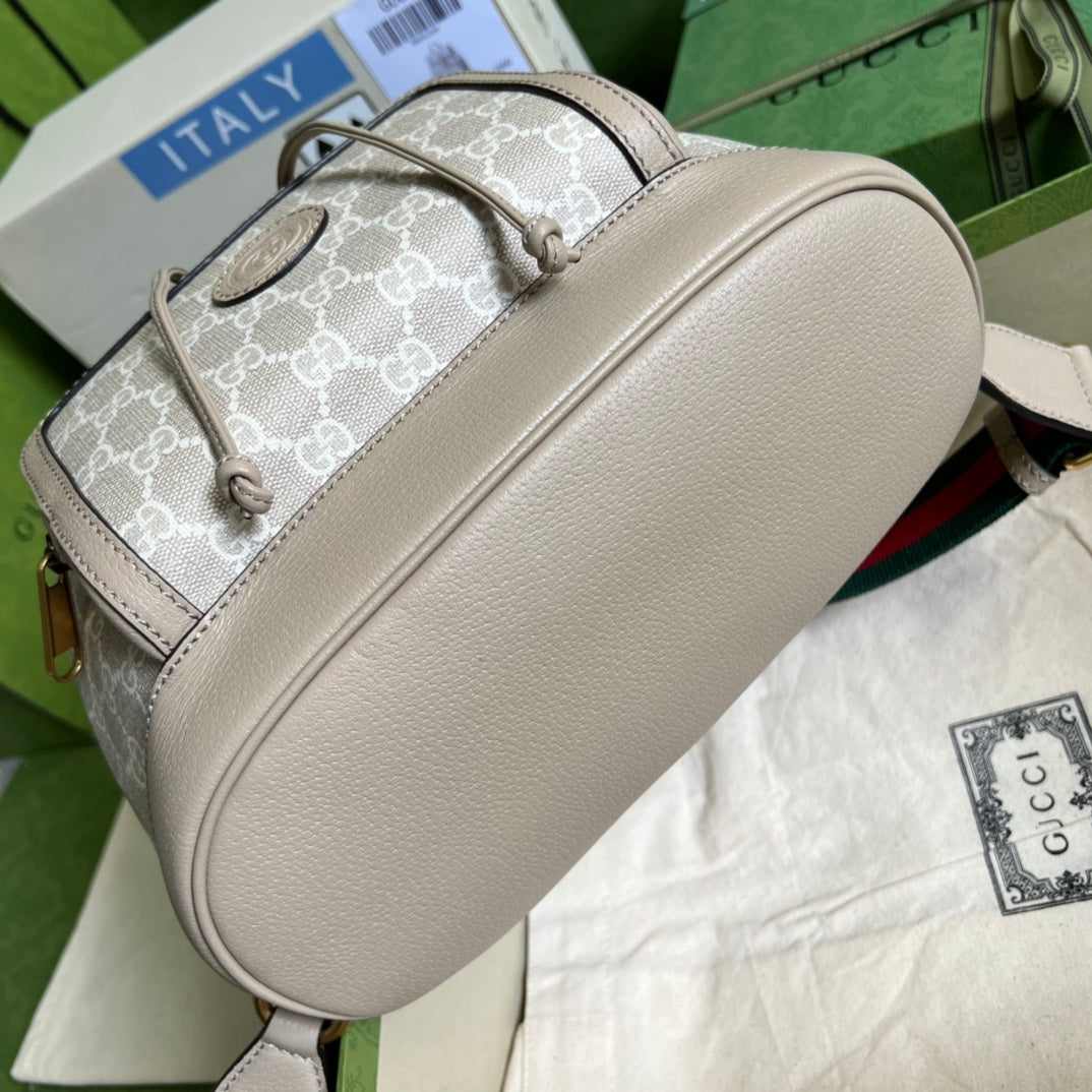 [TOP] GUCCI G*G Interlocking G Backpack - Cream