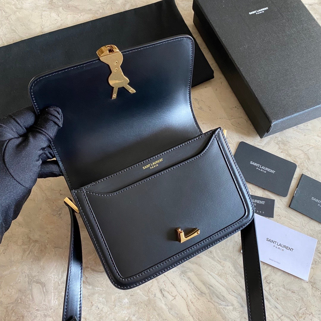 [TOP] Yves Saint Laurent YSL Solferino Small Bag - Black