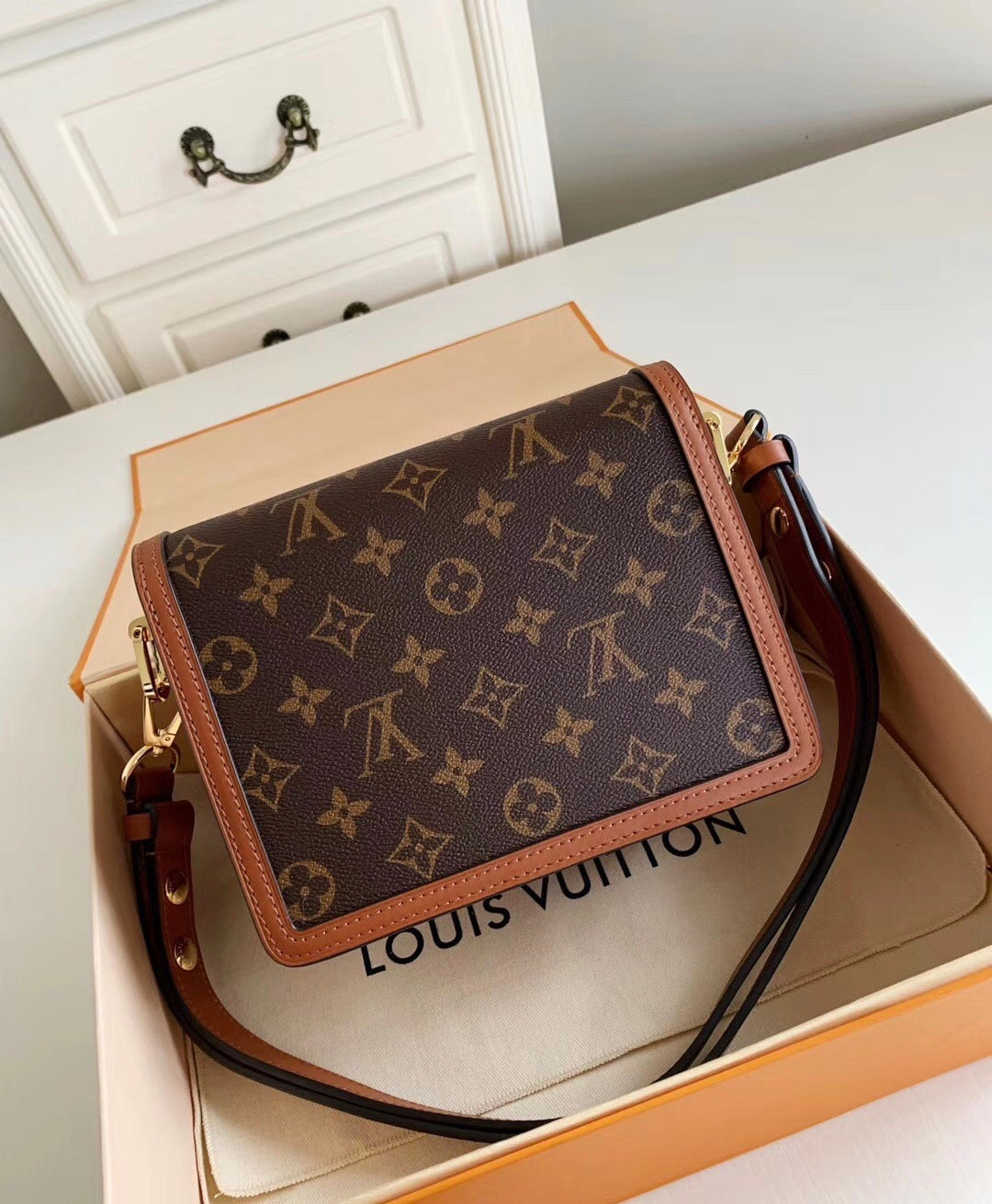 [TOP] Louis Vuitton LV  DAUPHINE Bag 3 Sizes-Brown