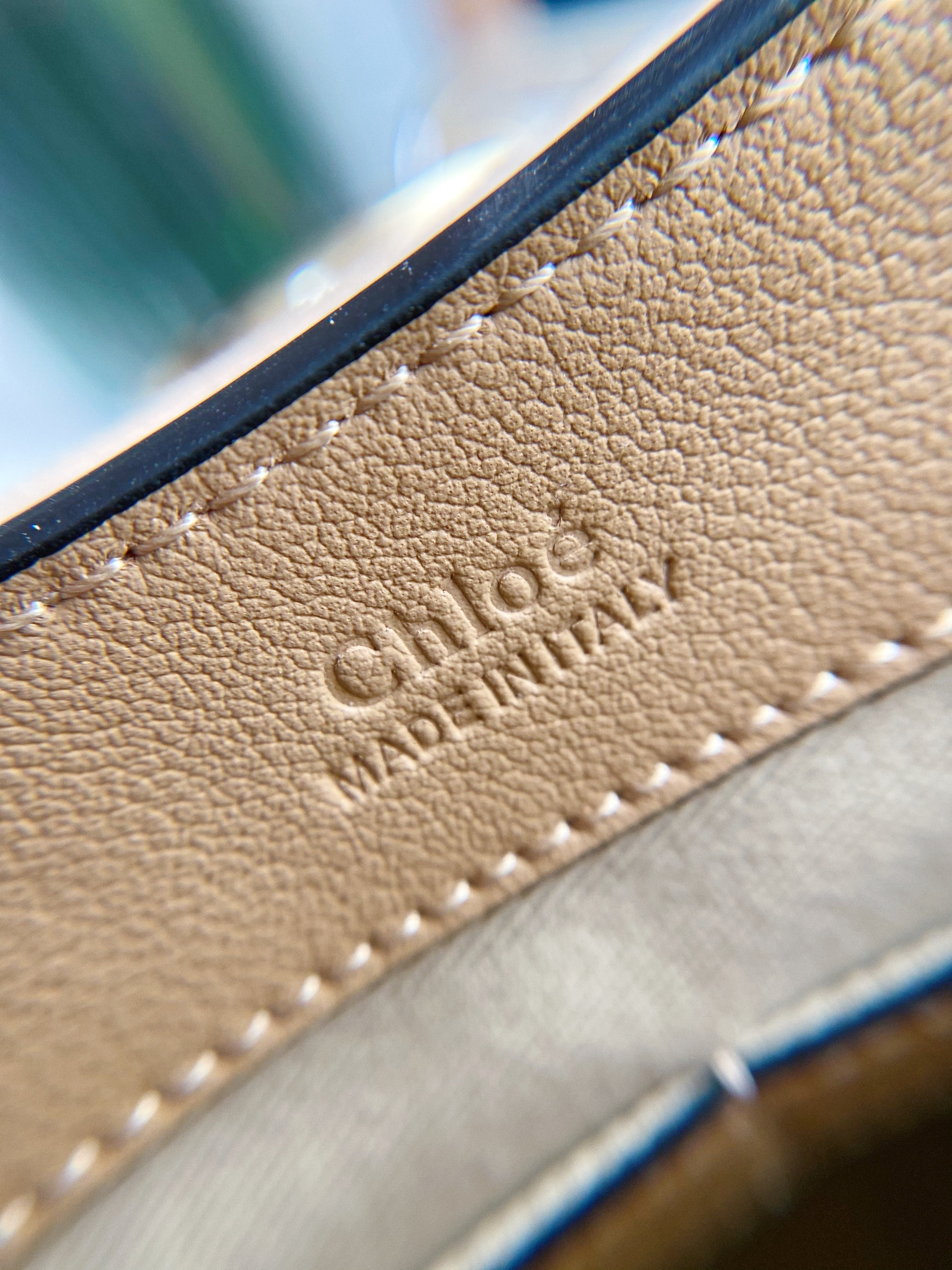 [TOP] Chloe Small Faye Leather Satchel - BEIGE