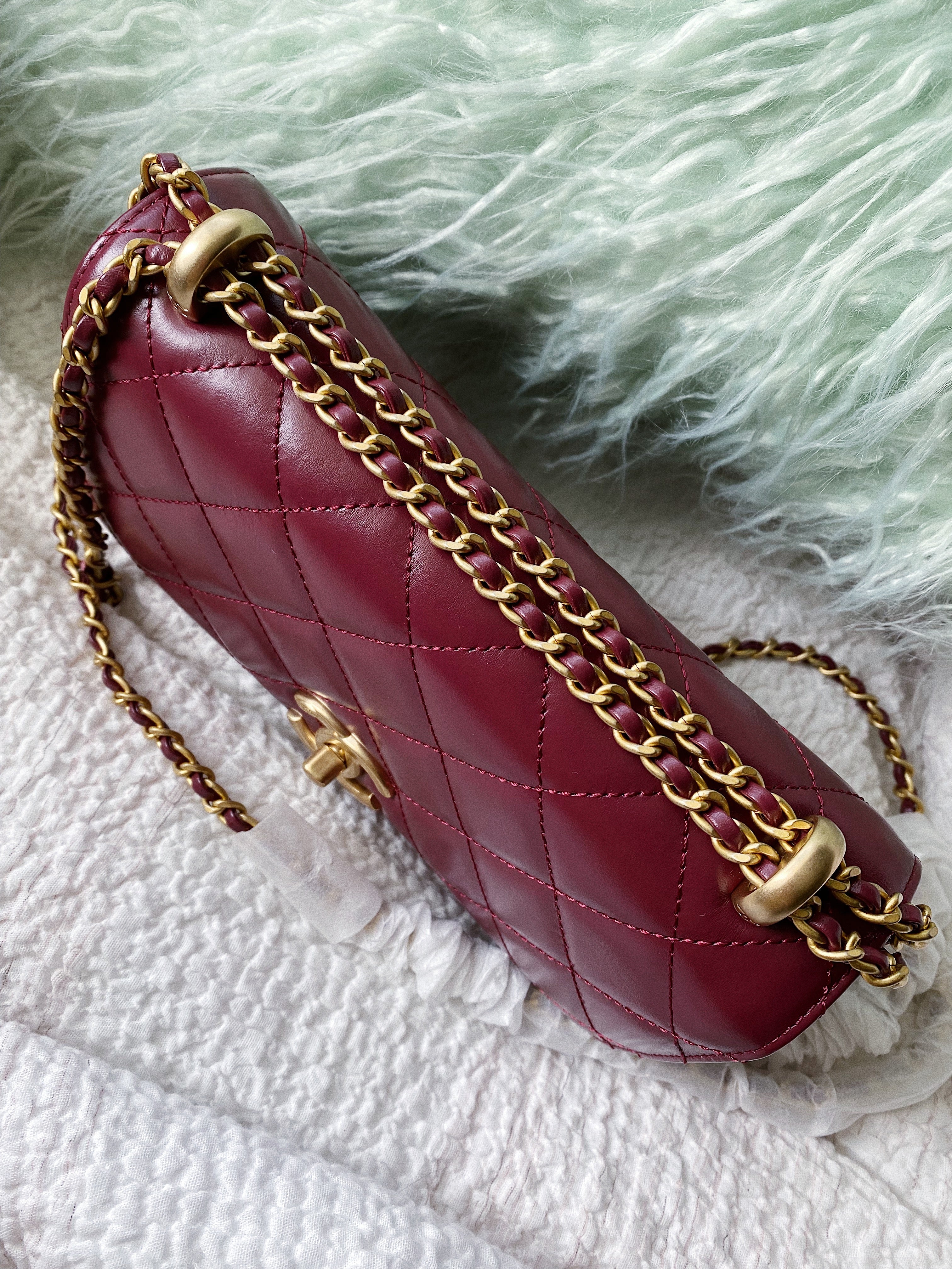 [TOP] CHANEL Perfect Fit Bag Calfskin - Burgundy
