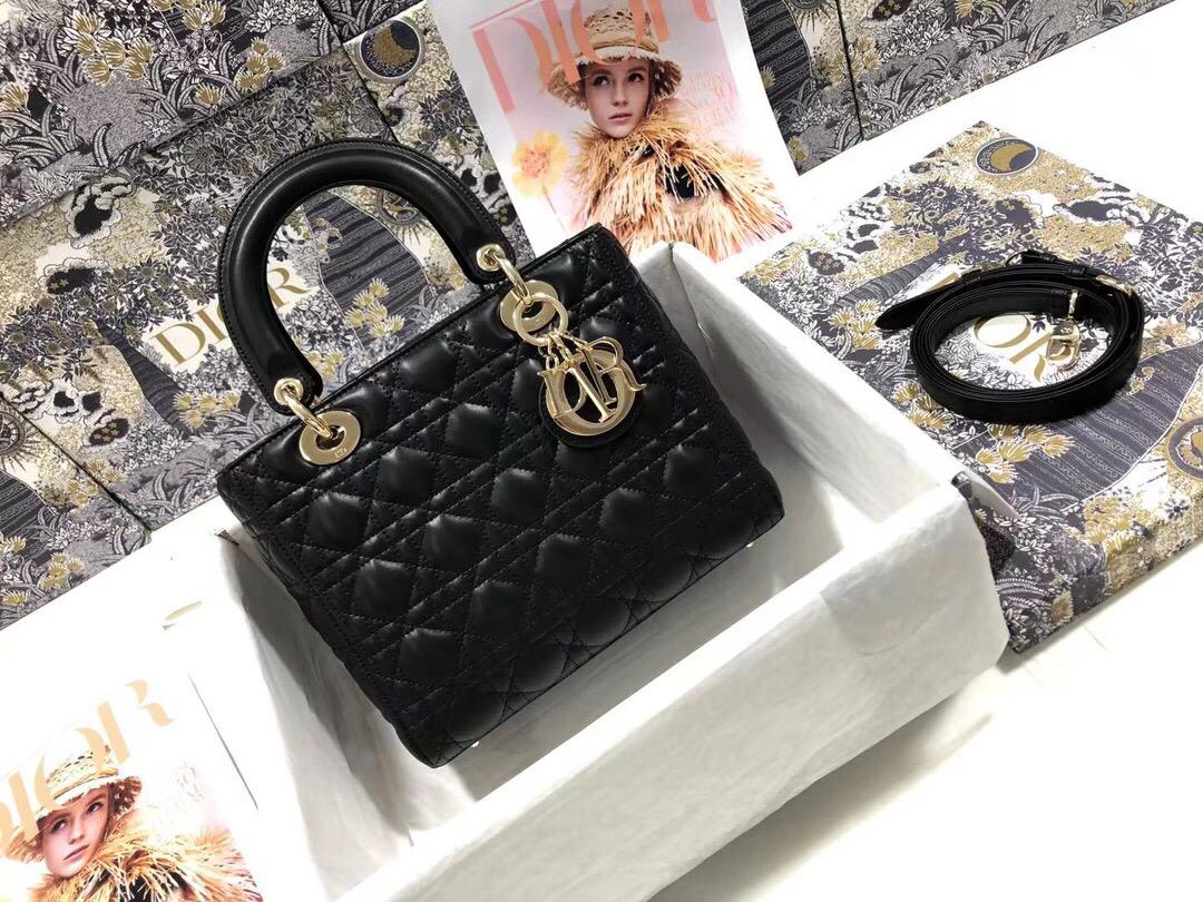 [TOP] Christian Dior Lady Christian Dior Bag Medium - Black