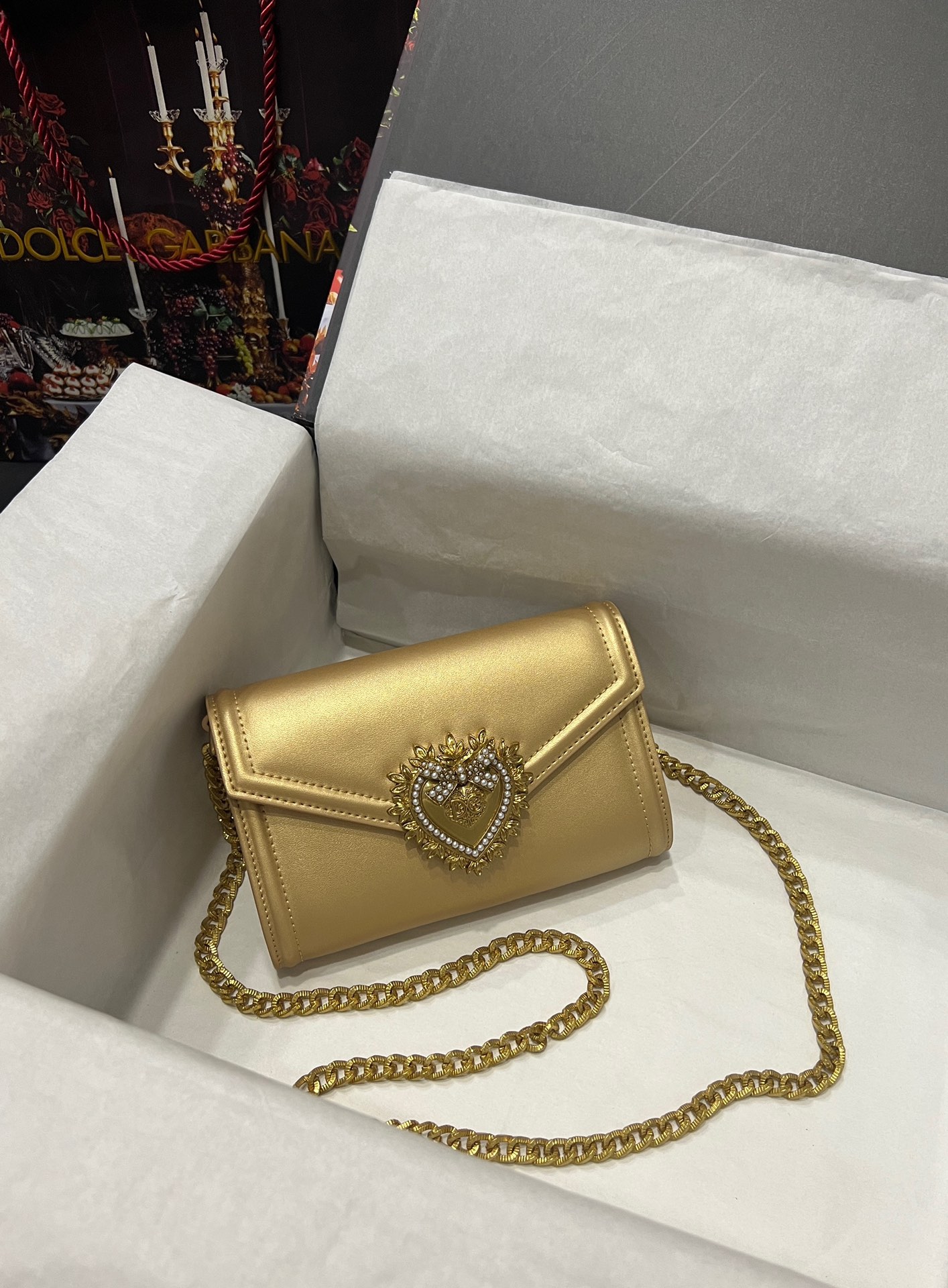 [TOP] Dolce & Gabbana D&G Calfskin Devotion Mini Bag 11.5*18.5*3.5cm - 8 Color