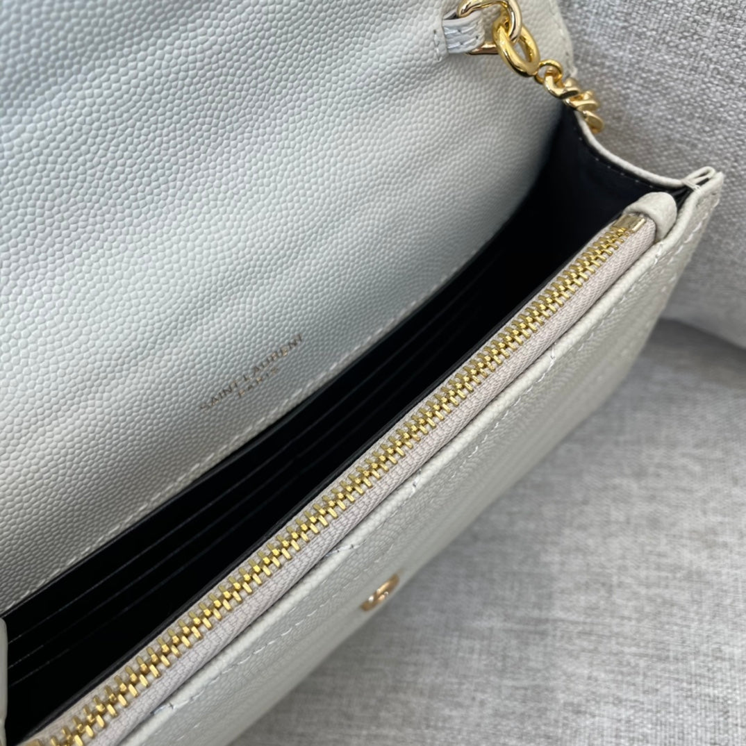 [TOP] Yves Saint Laurent YSL Envelope WOC - White
