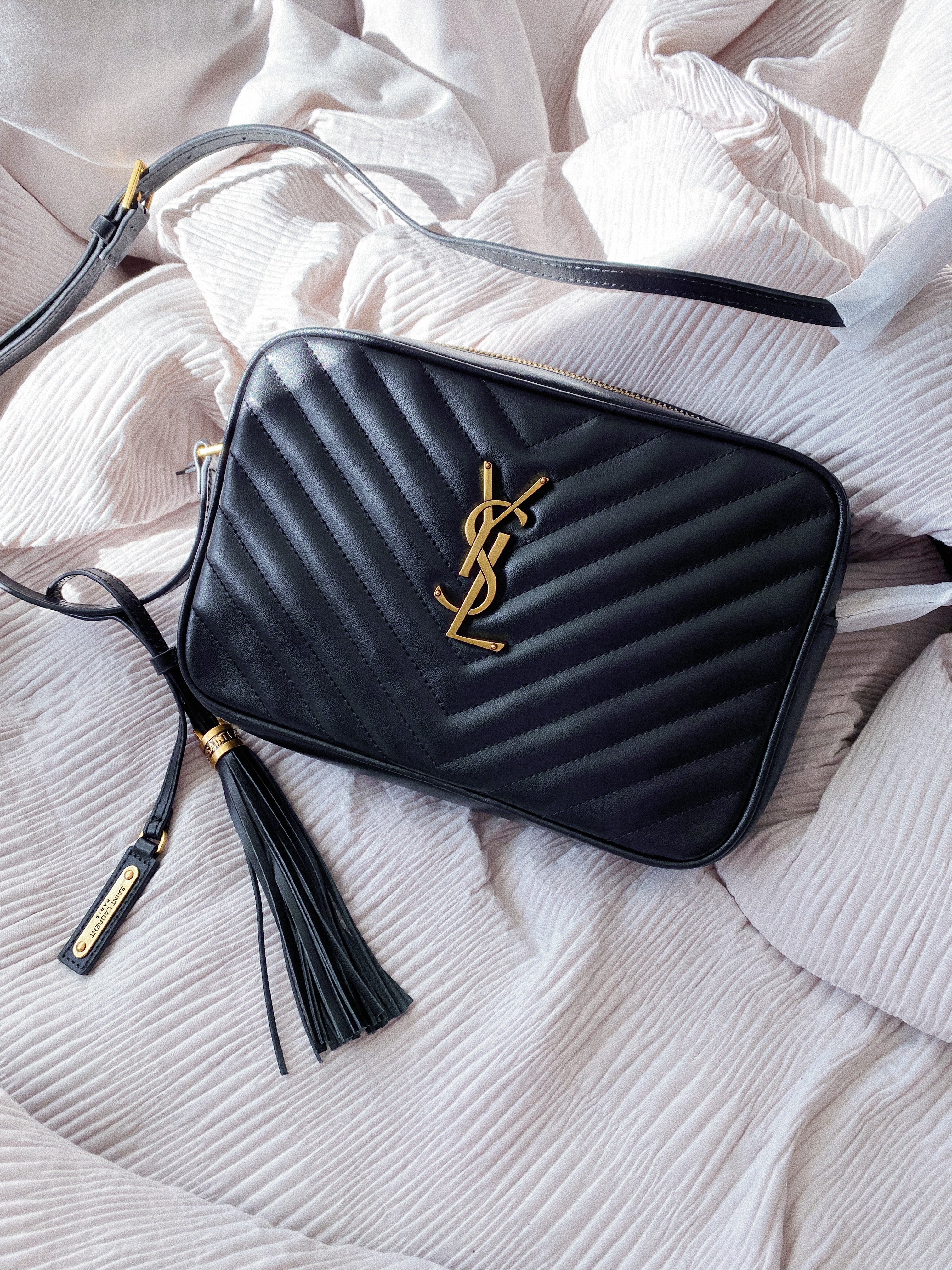 [TOP] Yves Saint Laurent YSL LouLou Camera Bag - Black w GHW