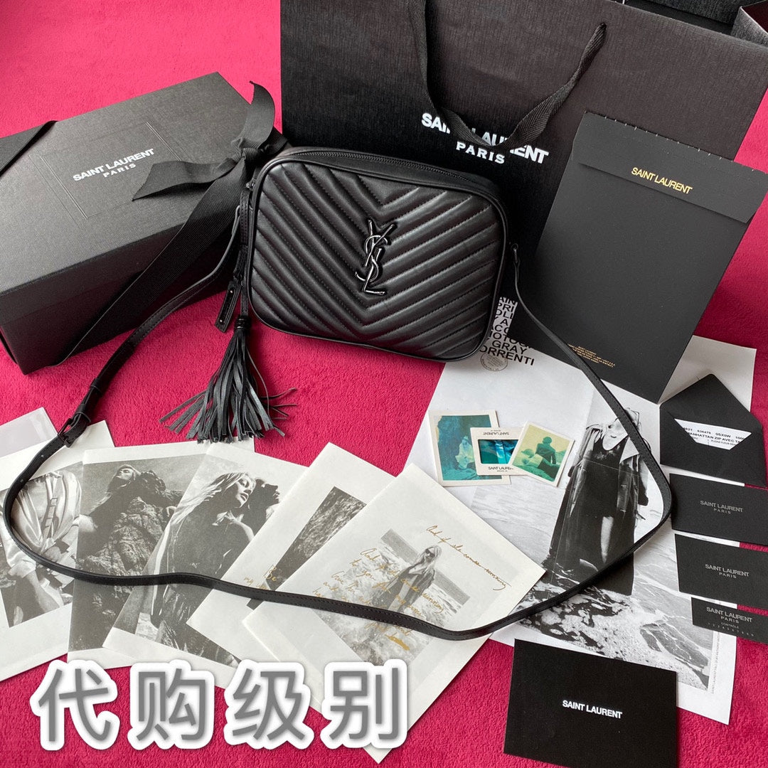 [TOP] Yves Saint Laurent YSL LouLou Camera Bag - Black on Black