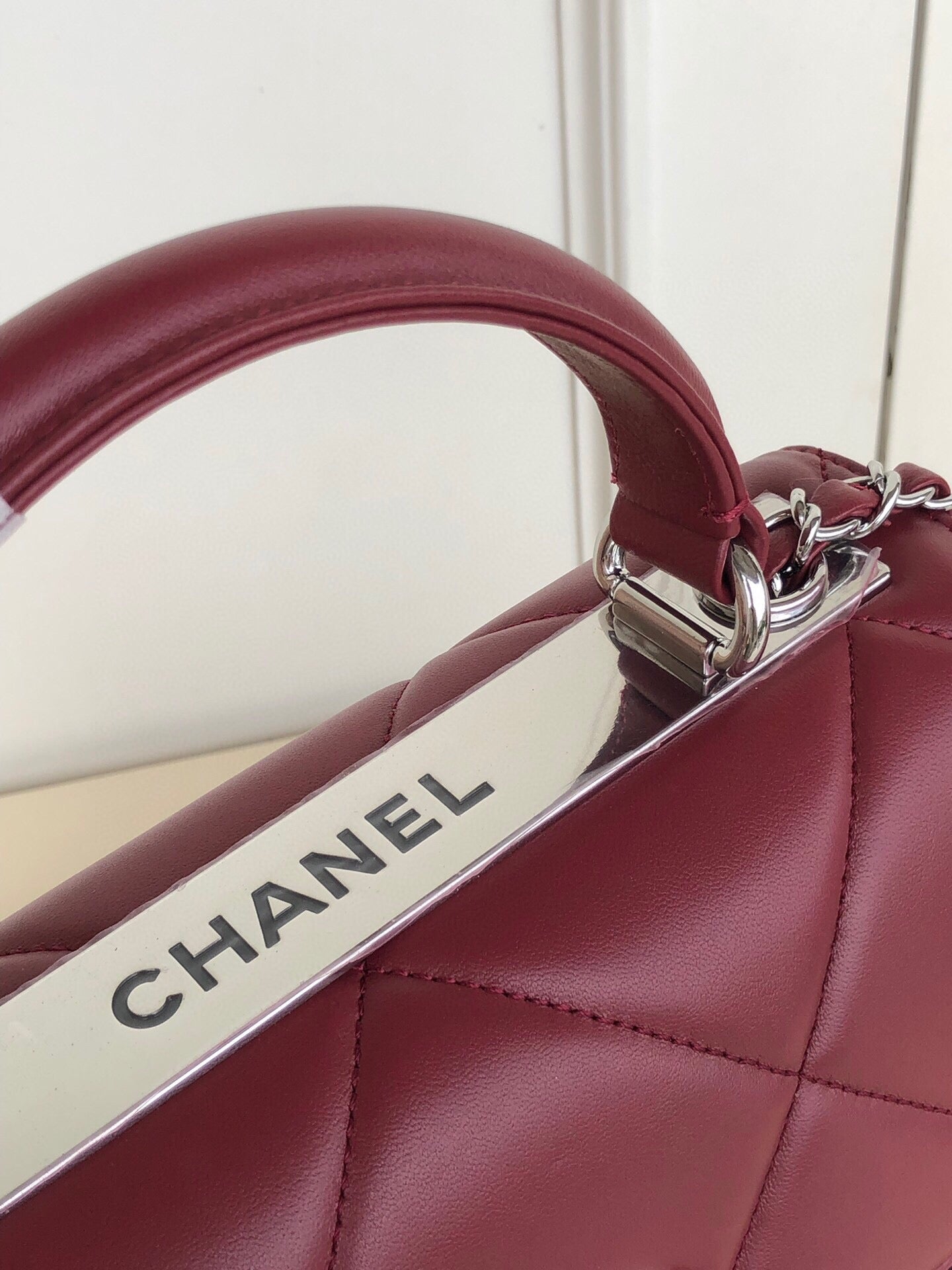 [TOP] CHANEL CoCo Handle Bag Trendy Quilted Small 20cm - Bordeux & SHW