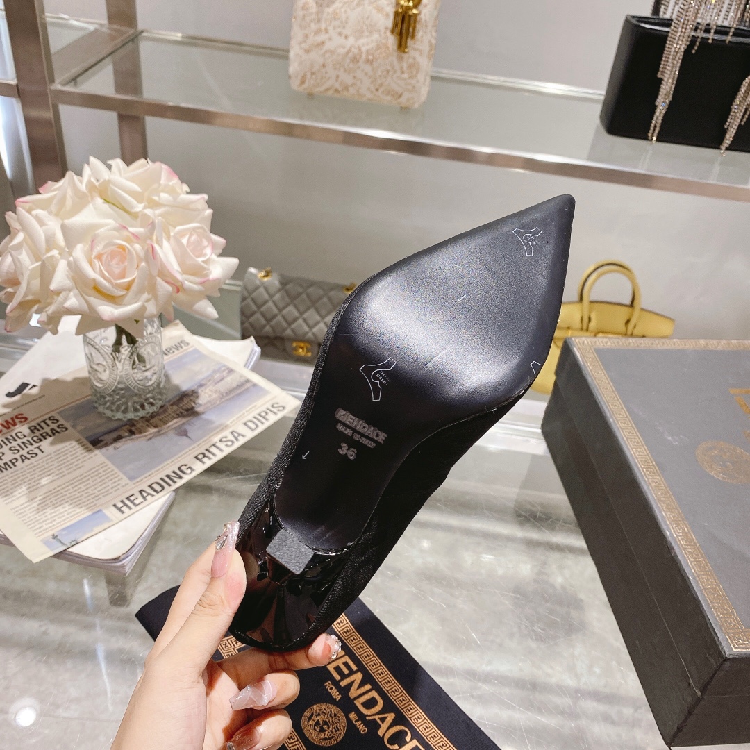 [TOP] FENDI & Versace High Heel - Black
