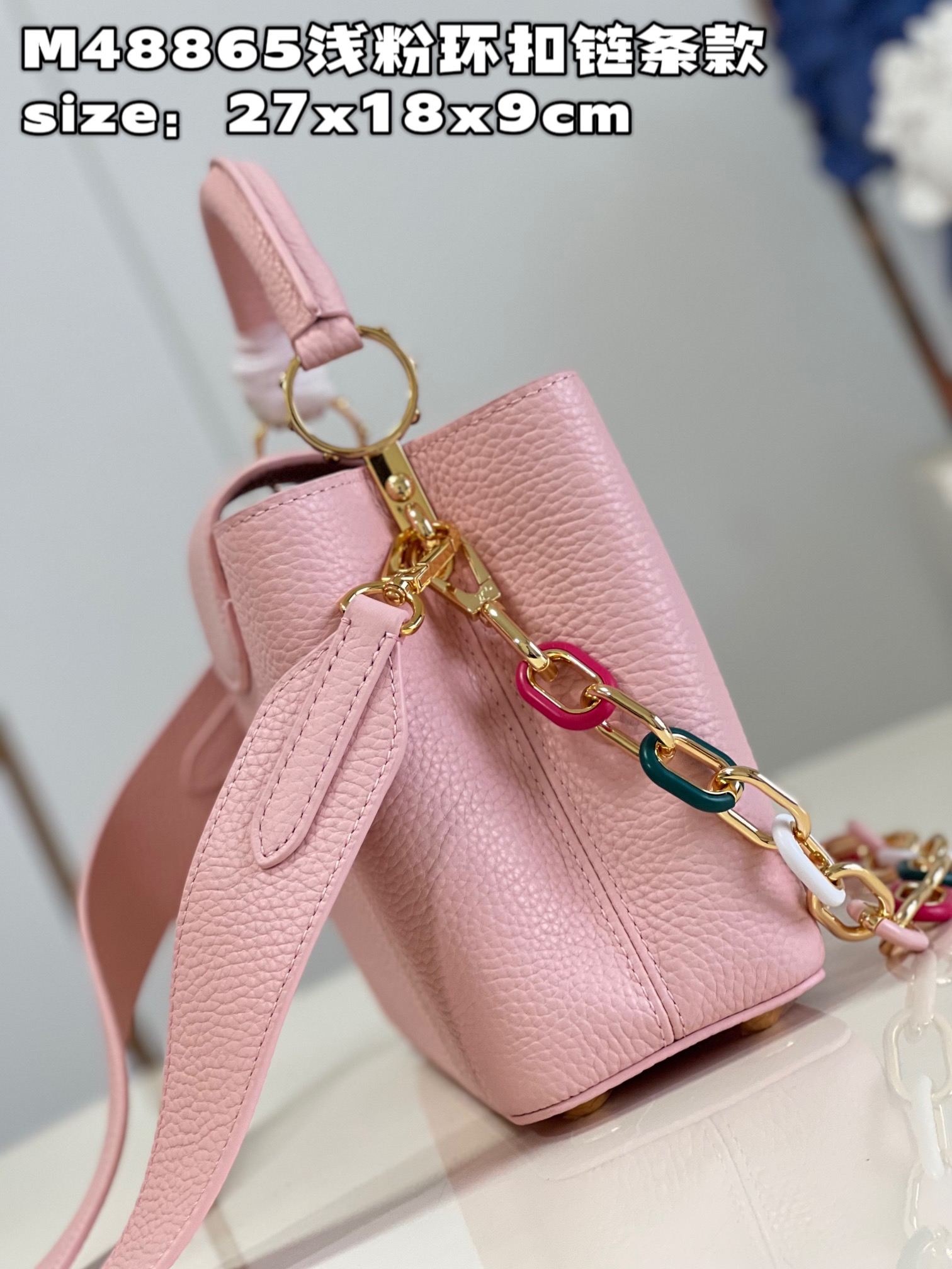 [TOP] Louis Vuitton LV Capucines Bag 3 Sizes- Pink