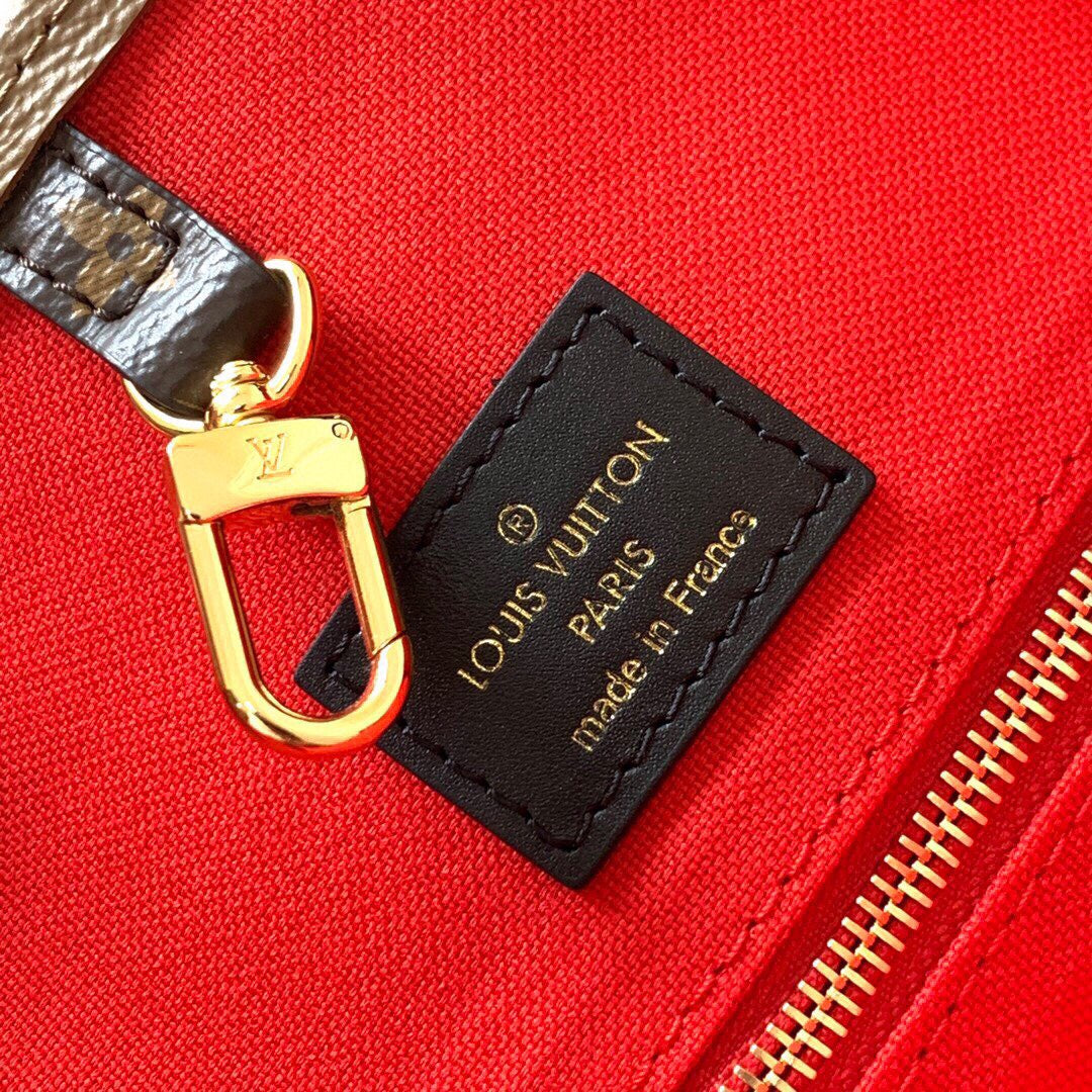 [TOP] Louis Vuitton LV £V On The Go Monogram Tote GM 41x34x19cm -Brown