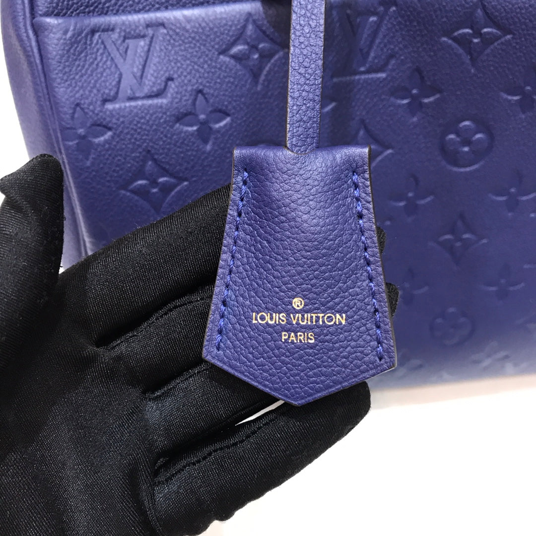 [TOP] Louis Vuitton LV L*V Speedy 30 Empreinte Leather - Dark Blue