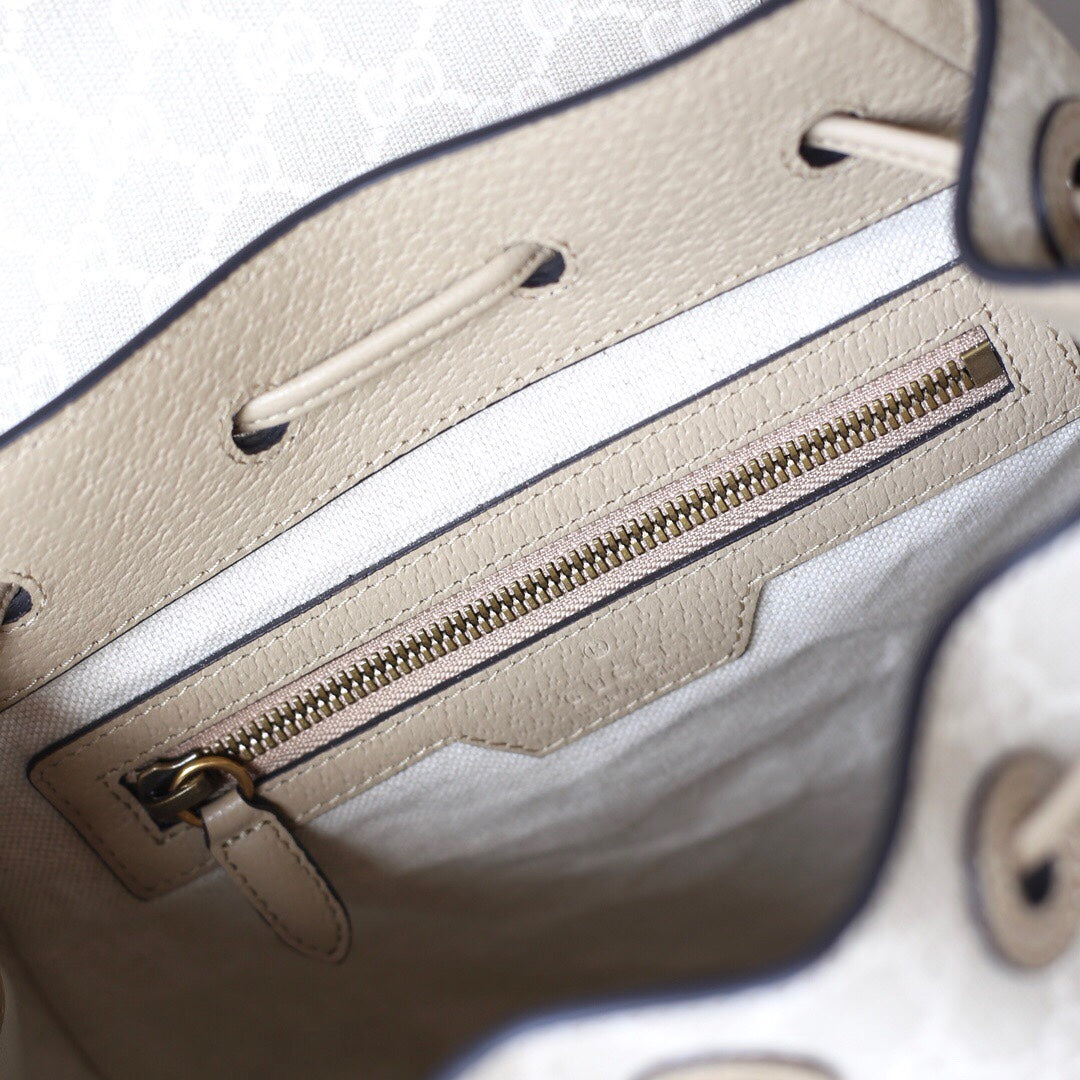 [TOP] GUCCI G*G Interlocking G Backpack - Cream