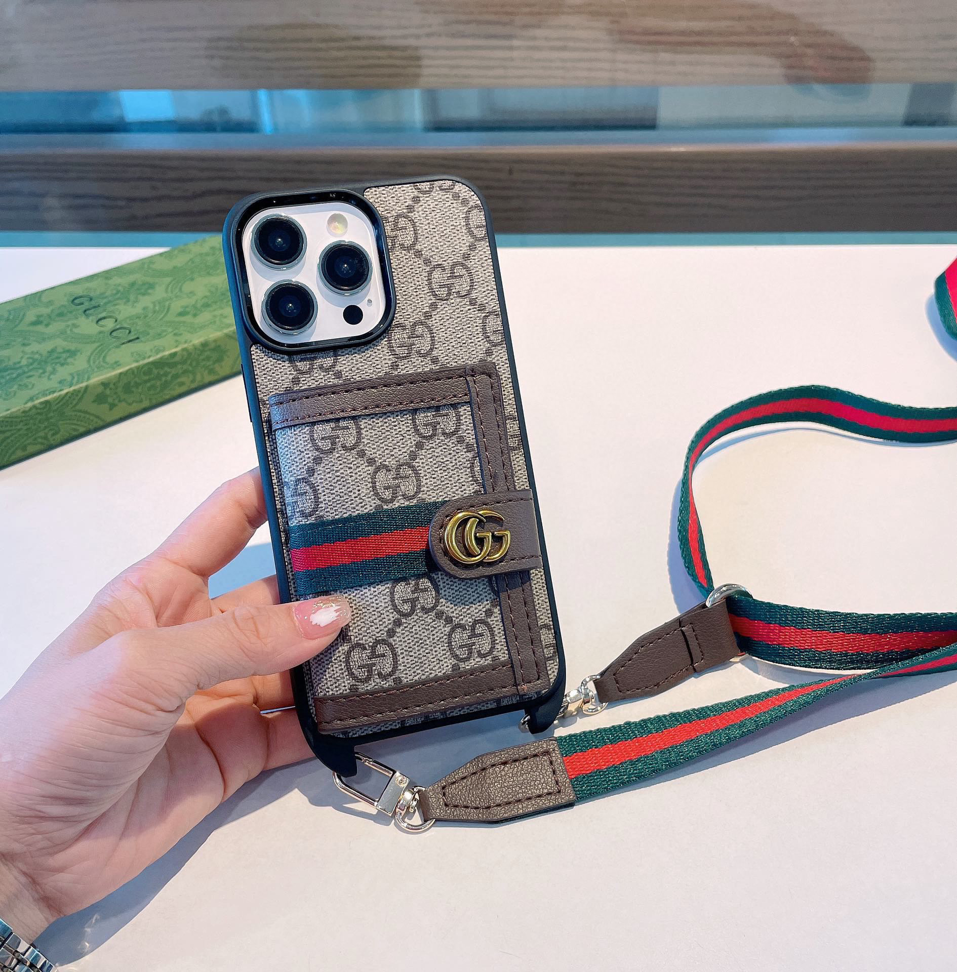 [TOP] GUCCI Phonecase with Cardholder