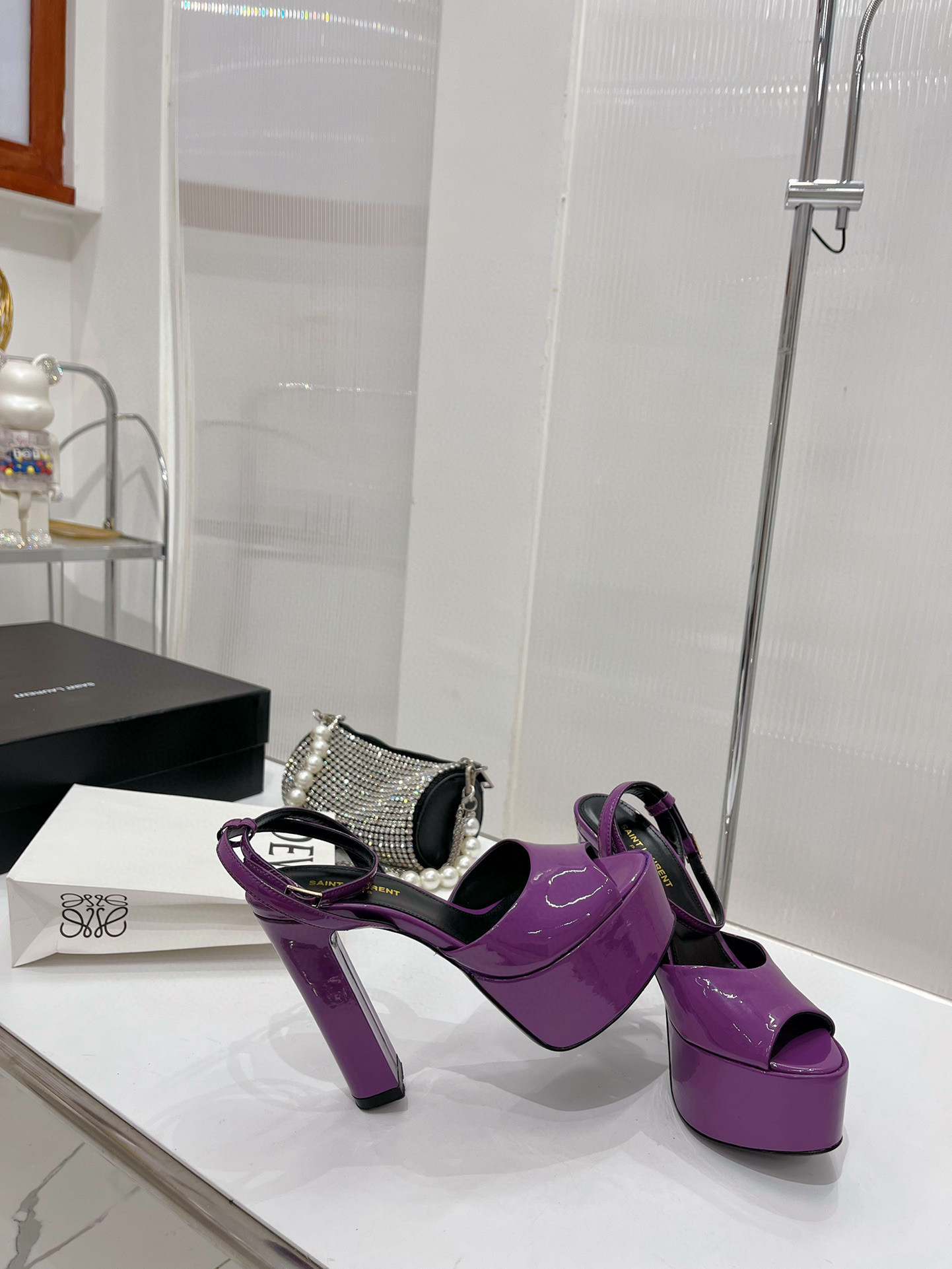 [TOP] Yves Saint Laurent YSL Saint Laurent Patent Leather Heels 16.5cm - 4 Colours