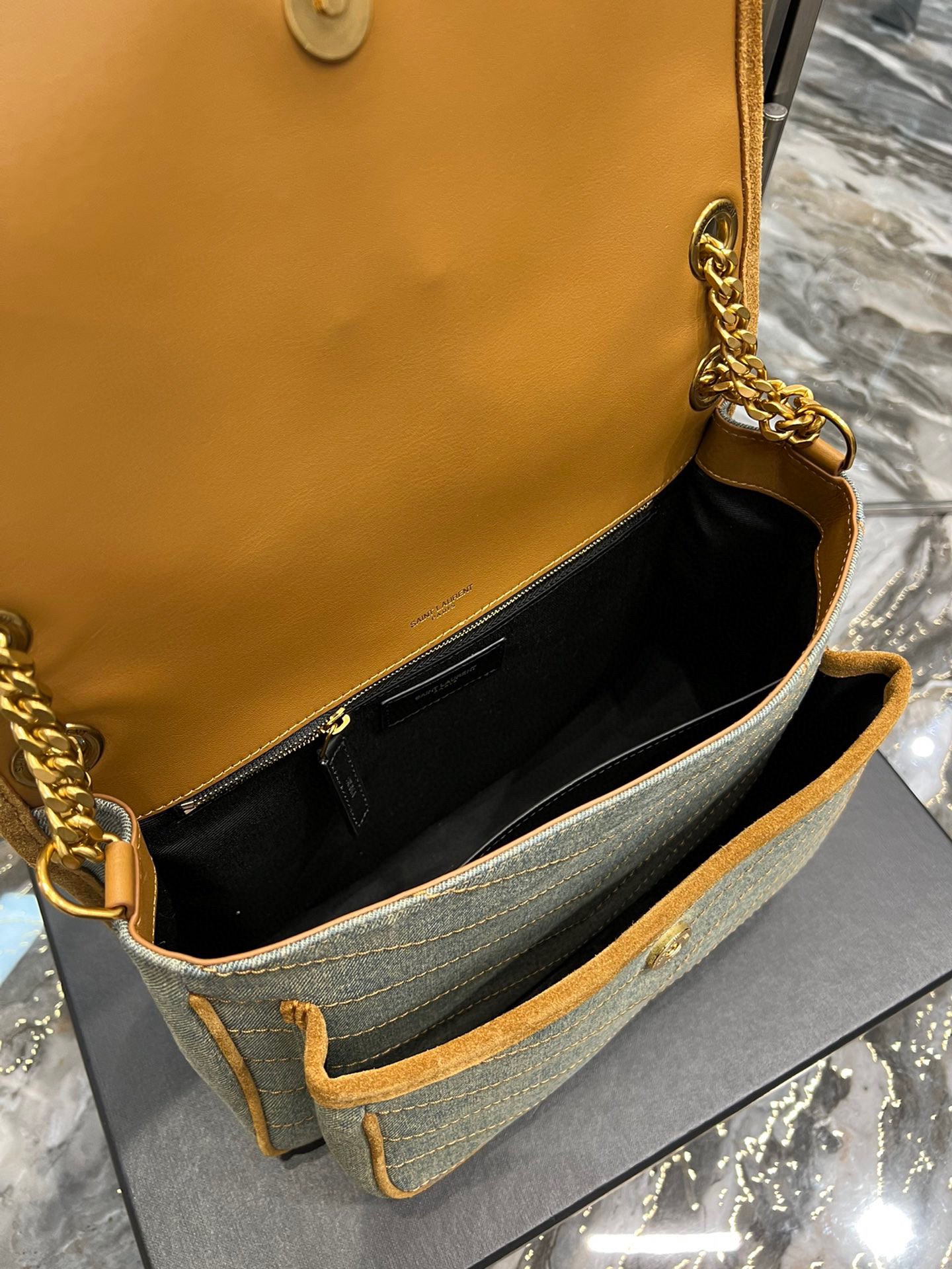 [TOP] Yves Saint Laurent YSL Niki Shoulder Bag - Green