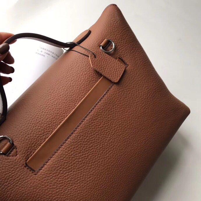 [TOP] HERMES Mini 24/24 Togo Leather 21 cm- Brown