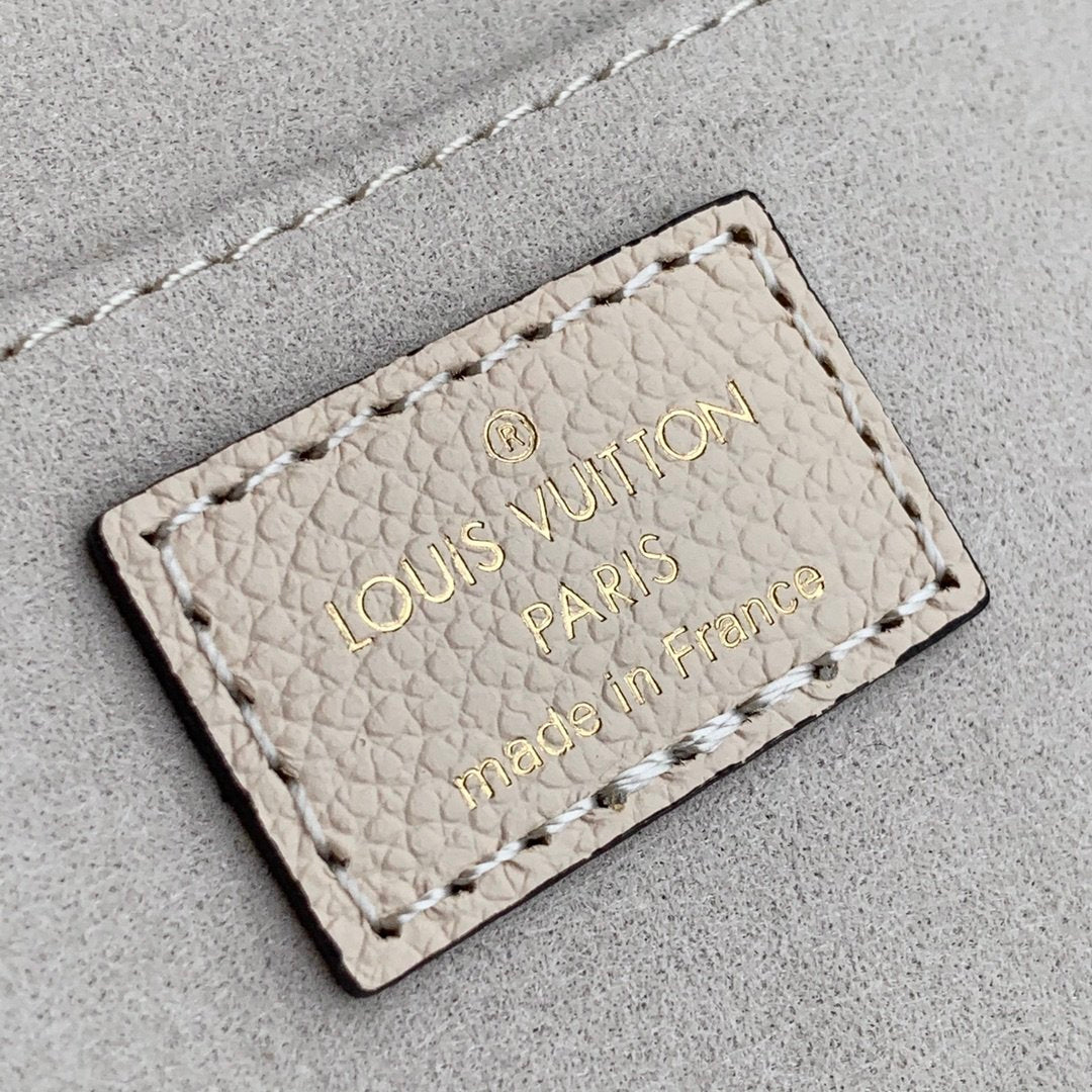 [TOP] Louis Vuitton LV £V Petit Sac Plat Bag By The Pool 20/21/10cm- Cream & Orange