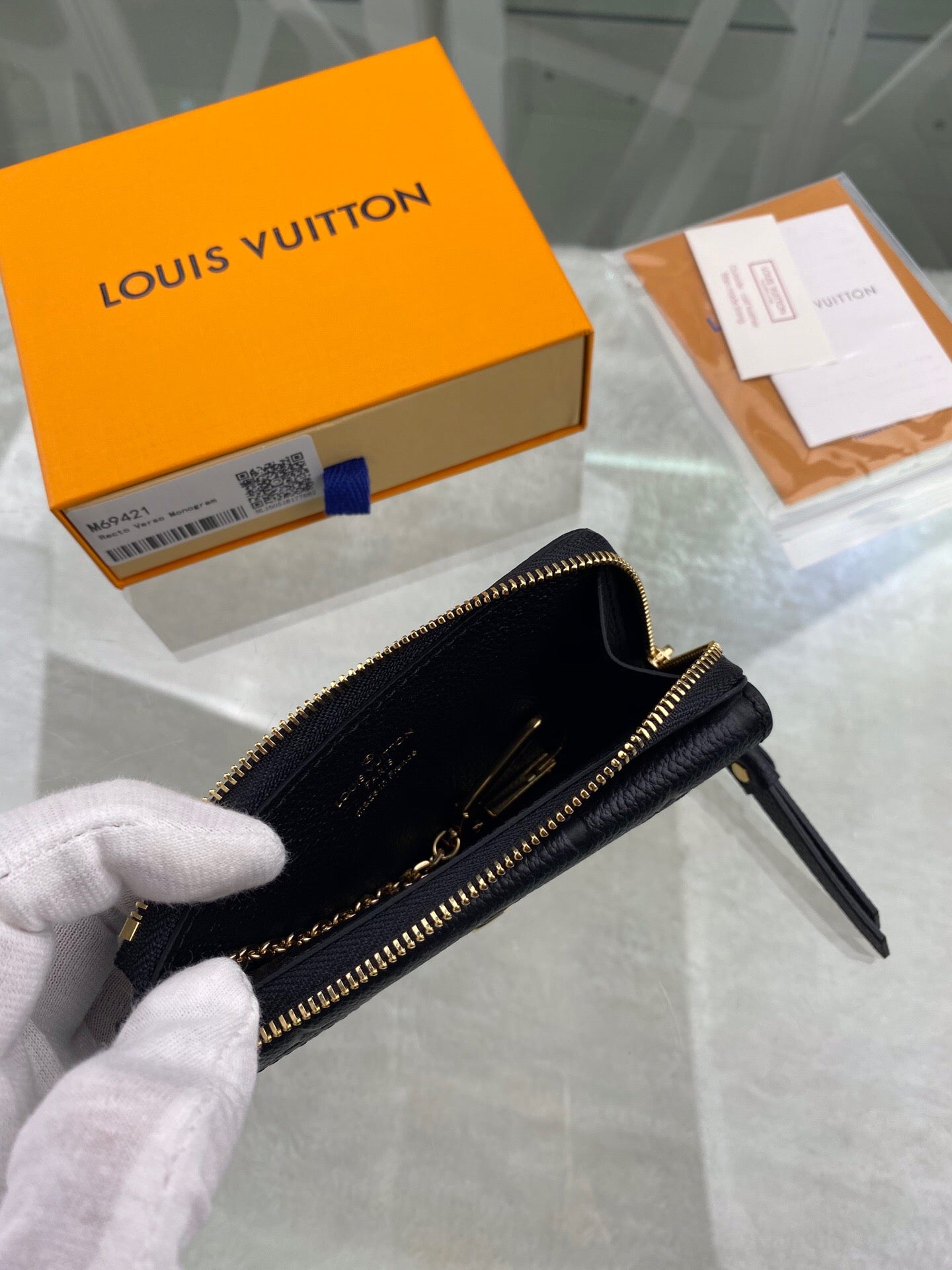 [TOP] Louis Vuitton LV LV Compact Empreinte Wallet - Black