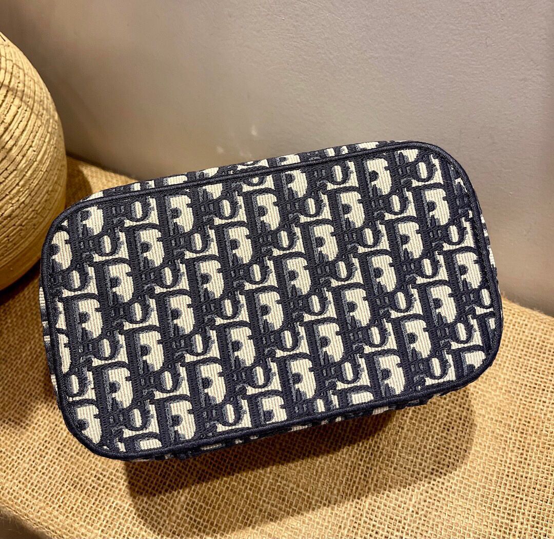 [TOP] Christian Dior Travel Oblique Vanity Case - Blue