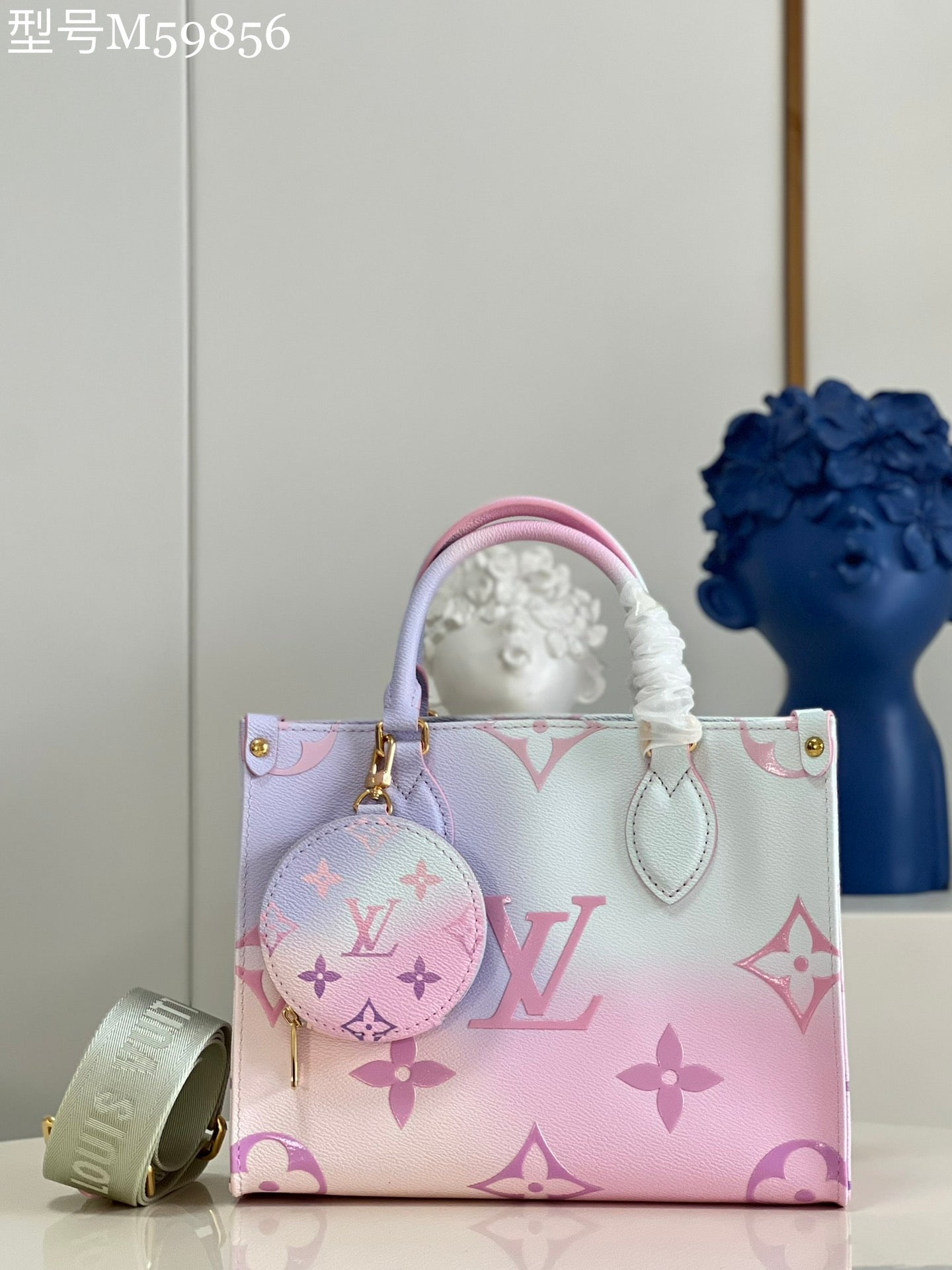 [TOP] Louis Vuitton LV  Sunrise 2Way Pastel On The Go Bag PM 25X19X11.5cm-Pink