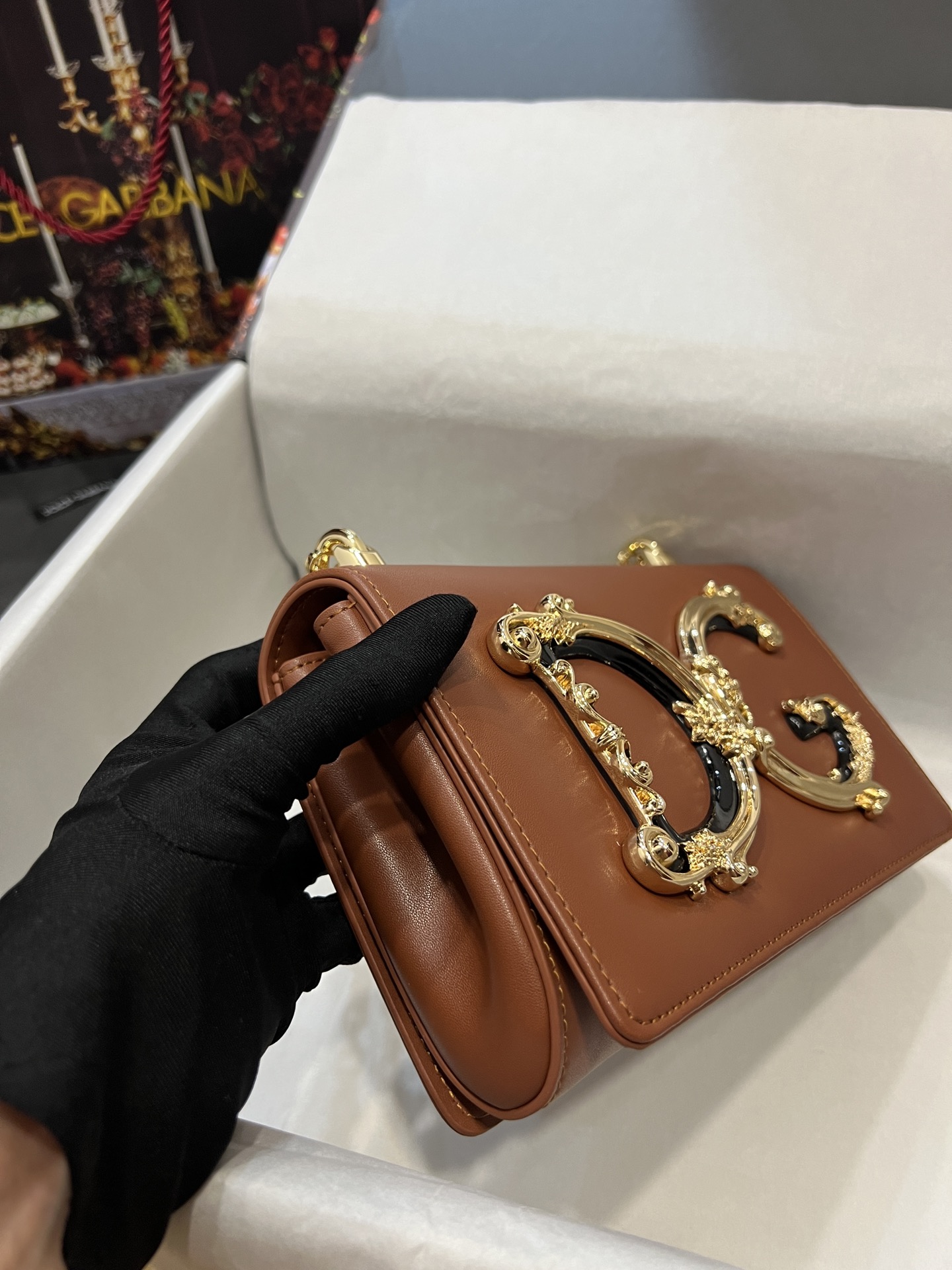 [TOP] Dolce & Gabbana D&G Nappa Leather DG Girls Bag 21*4*15  - 6 Color