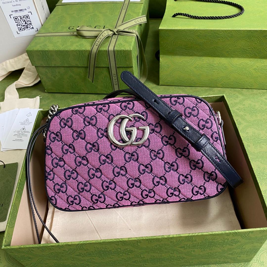 [TOP] GUCCI G*G Marmont Small Matelasse Shoulder Bag - Purple w SHW
