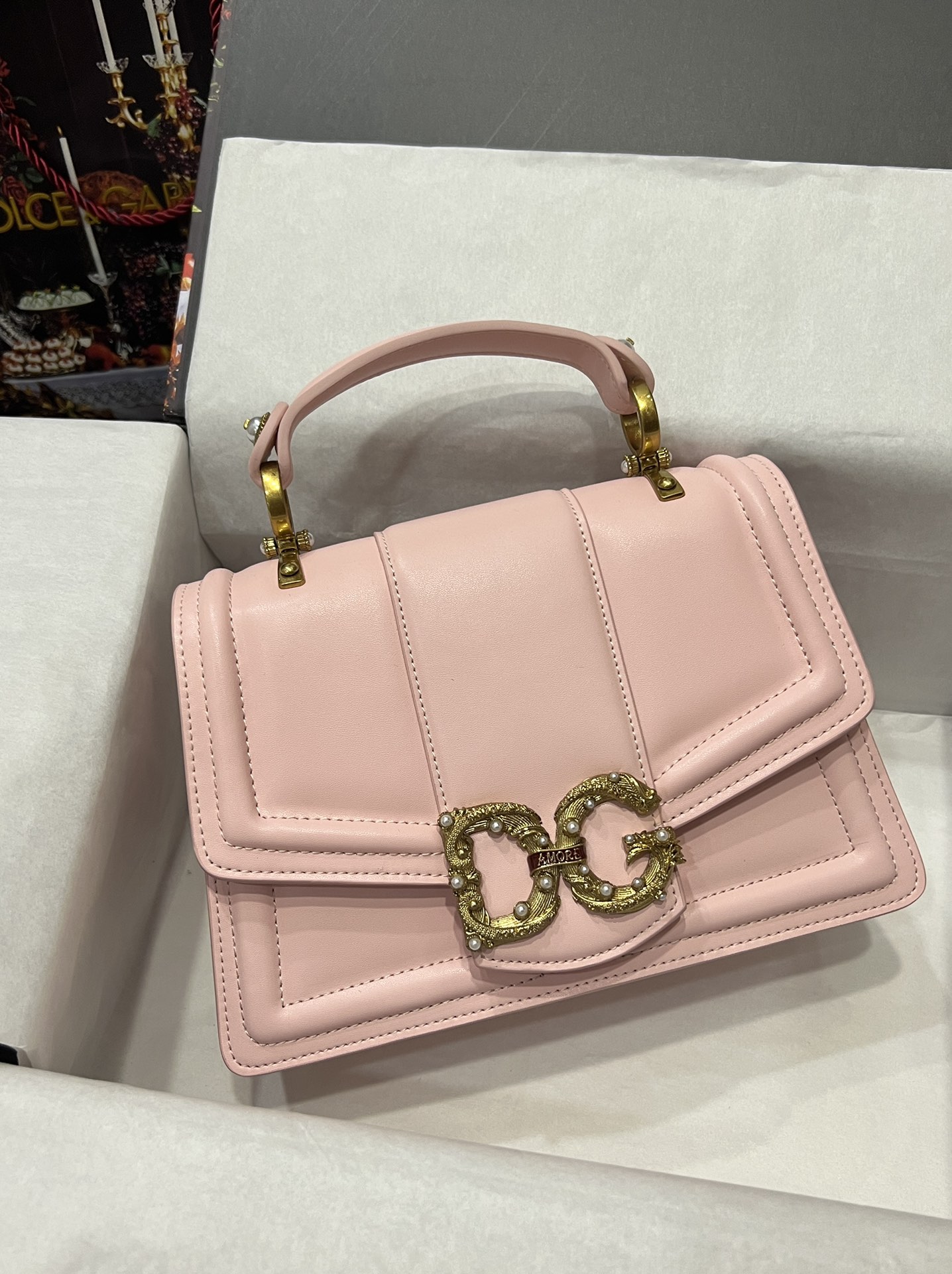 [TOP] Dolce & Gabbana D&G Nappa Leather DG Girls Handbag 27*18*8cm - 6 Color