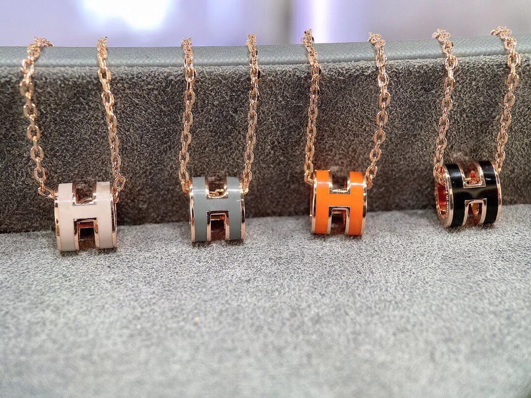 [TOP] HERMES Mini H Logo Necklace