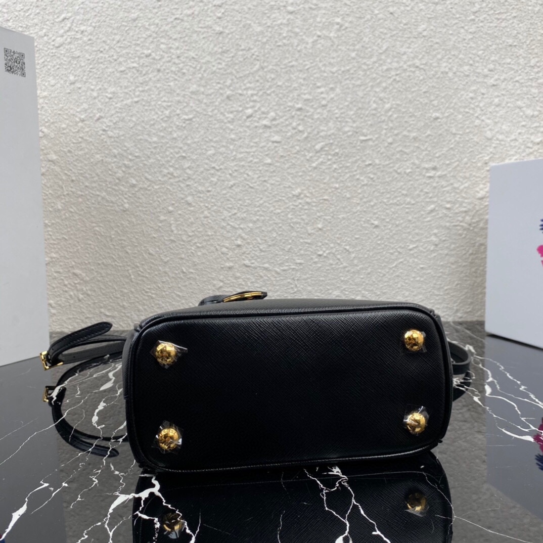 [TOP] PRADA Galleria Mini Saffiano Bag 20x15x9.5cm - Black