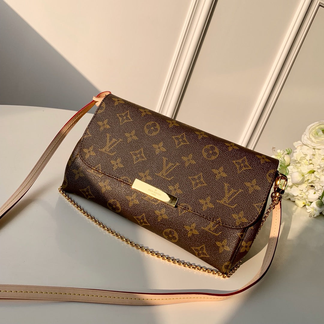 [TOP] Louis Vuitton LV  Favorite  Bag MM 24x15.5x4.5cm-Brown