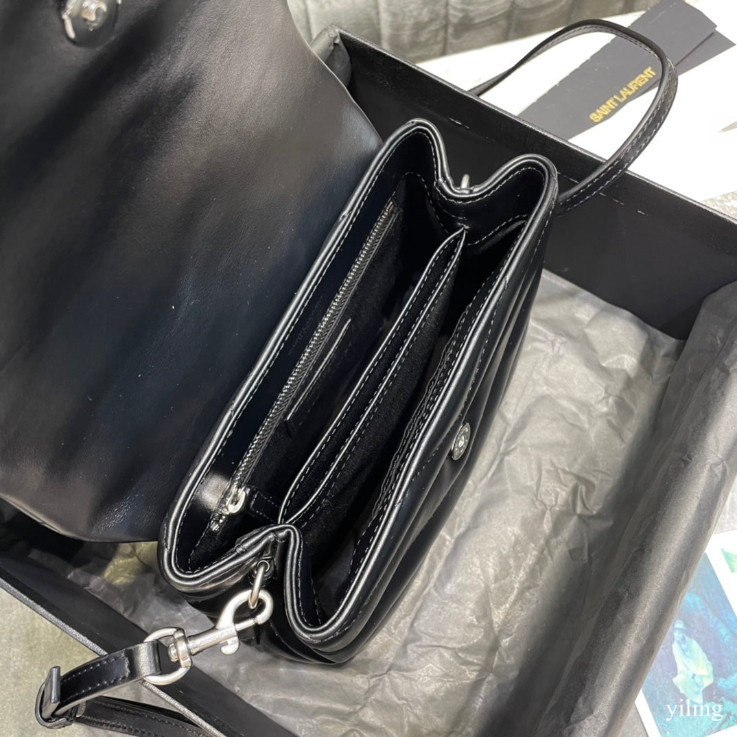 [TOP] Yves Saint Laurent YSL Loulou Toy Bag 20cm - Black w SHW