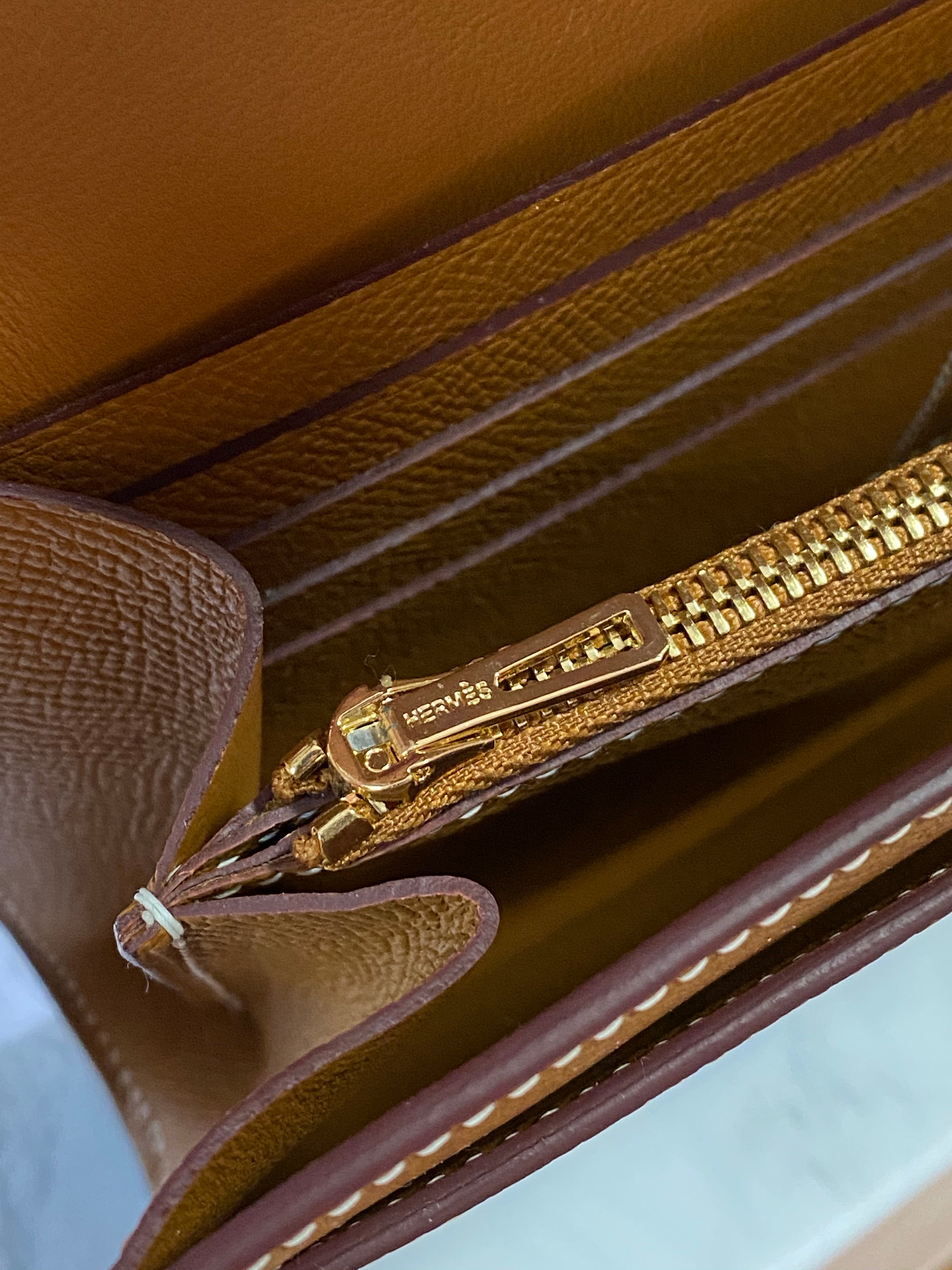 [TOP] HERMES Epsom Constance Long Wallet - Brown & GHW