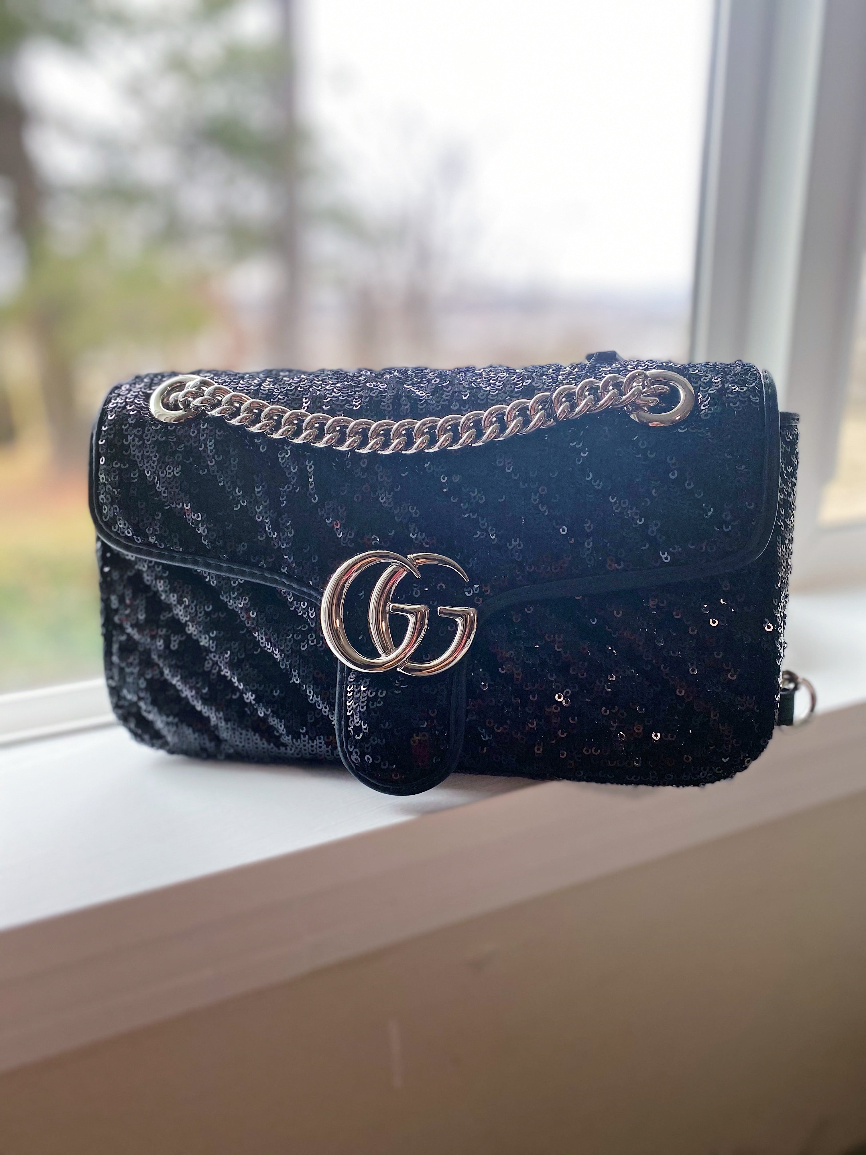 [TOP] GUCCI GG Marmont Bag  Mini 22cm - Black