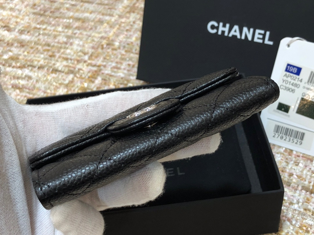 [TOP]CHANEL Classic Flap Cardholder Black 11x7cm - 4 Types
