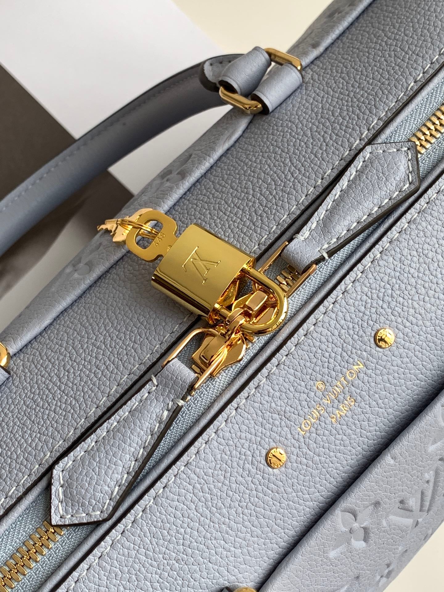 [TOP] Louis Vuitton LV Speedy 30 Empreinte Leather Bag 30x21x17cm - Light Purple