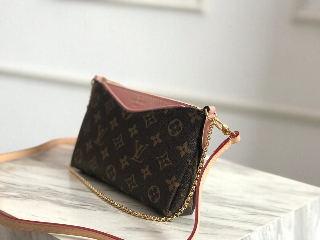 [TOP] Louis Vuitton LV  Palas Clutch 21.5 x 12.5 x 5 cm- Pink