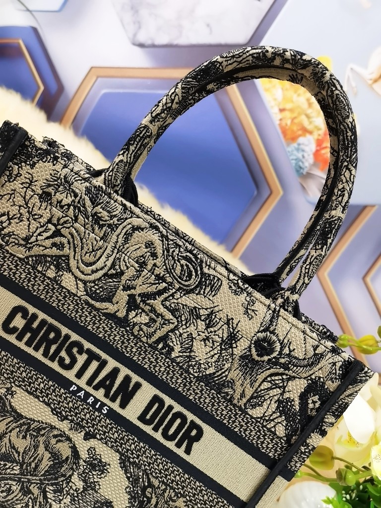 [TOP] Christian Dior Book Tote Christian Dior BOOK TOTE Handbag Small 26.5X21X14cm