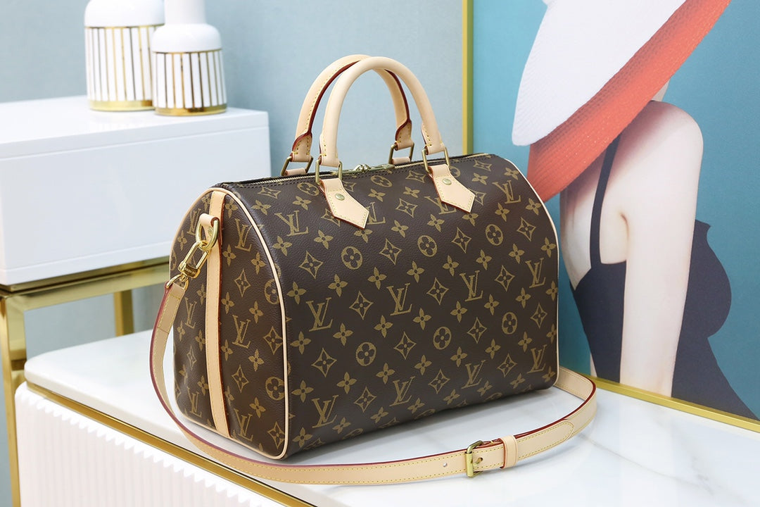 [TOP] Louis Vuitton LV  Speedy 30 Bag 30x21x17cm-Brown