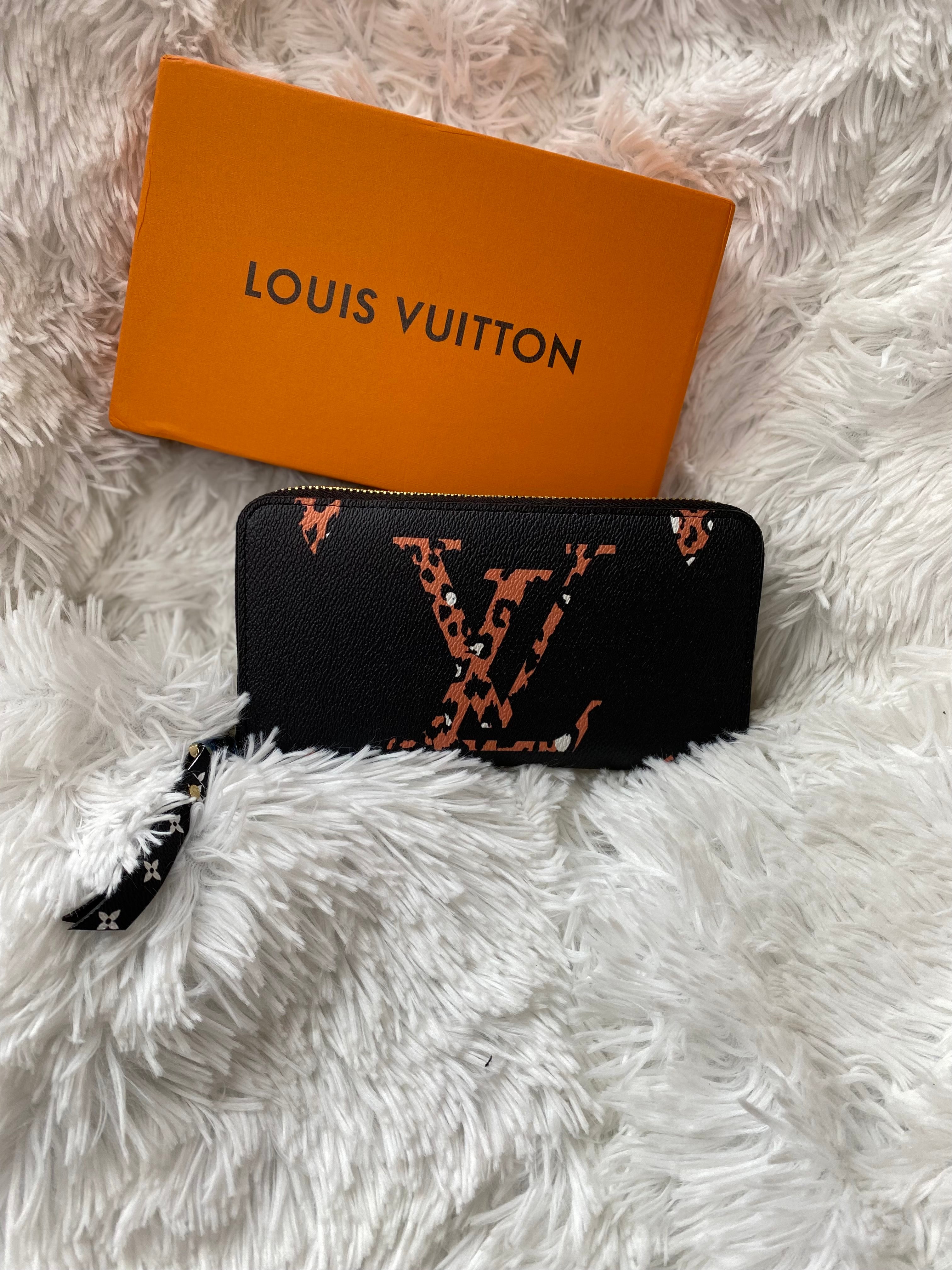 [TOP] Louis Vuitton LV LV Giant Monogram Zippy Wallet Jungle - Black