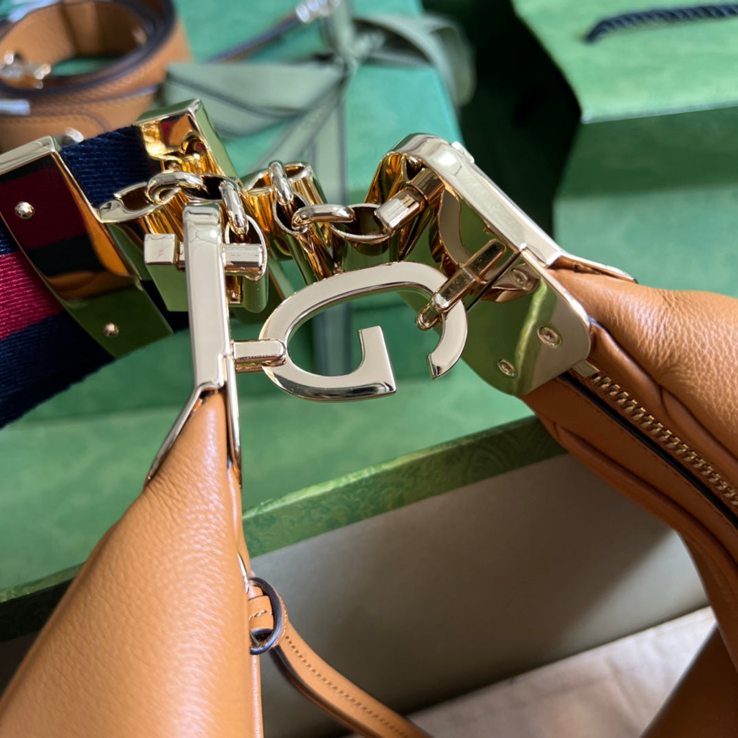 [TOP] GUCCI GG Attache Large Bag - Brown