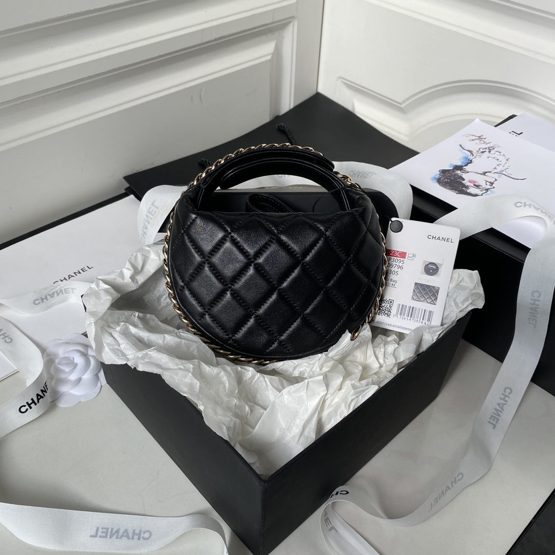 [TOP] CHANEL HandBag 16x16x5.5 cm - GHW - Black\White