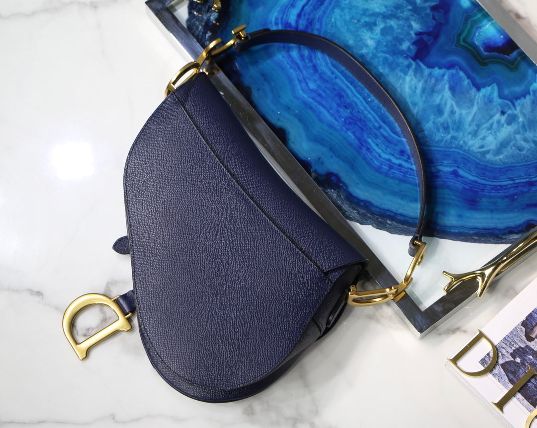 [TOP] Christian Dior Saddle Bag Medium - Navy Blue