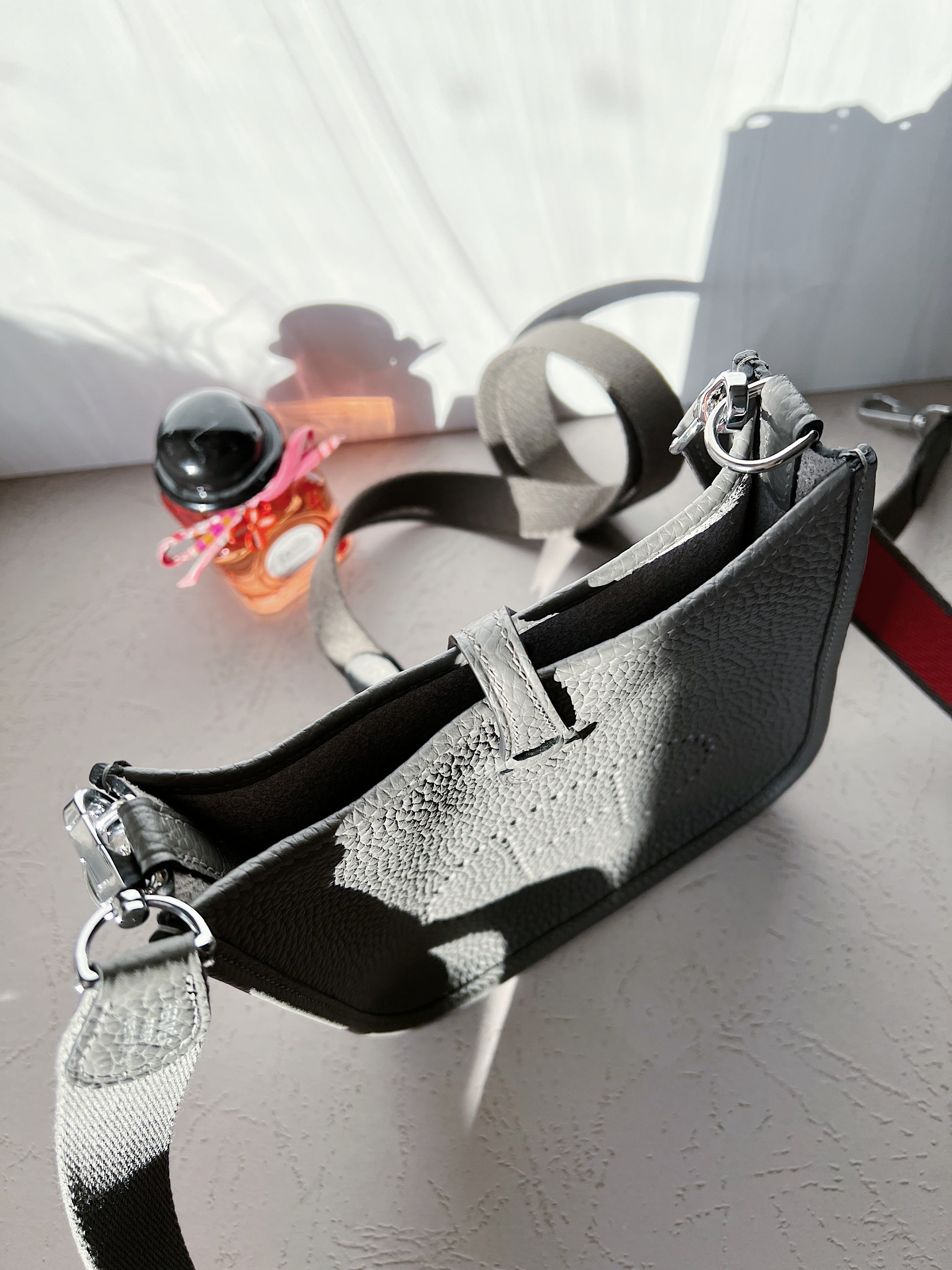 [TOP] HERMES Evelyn Bag 16cm - Grey