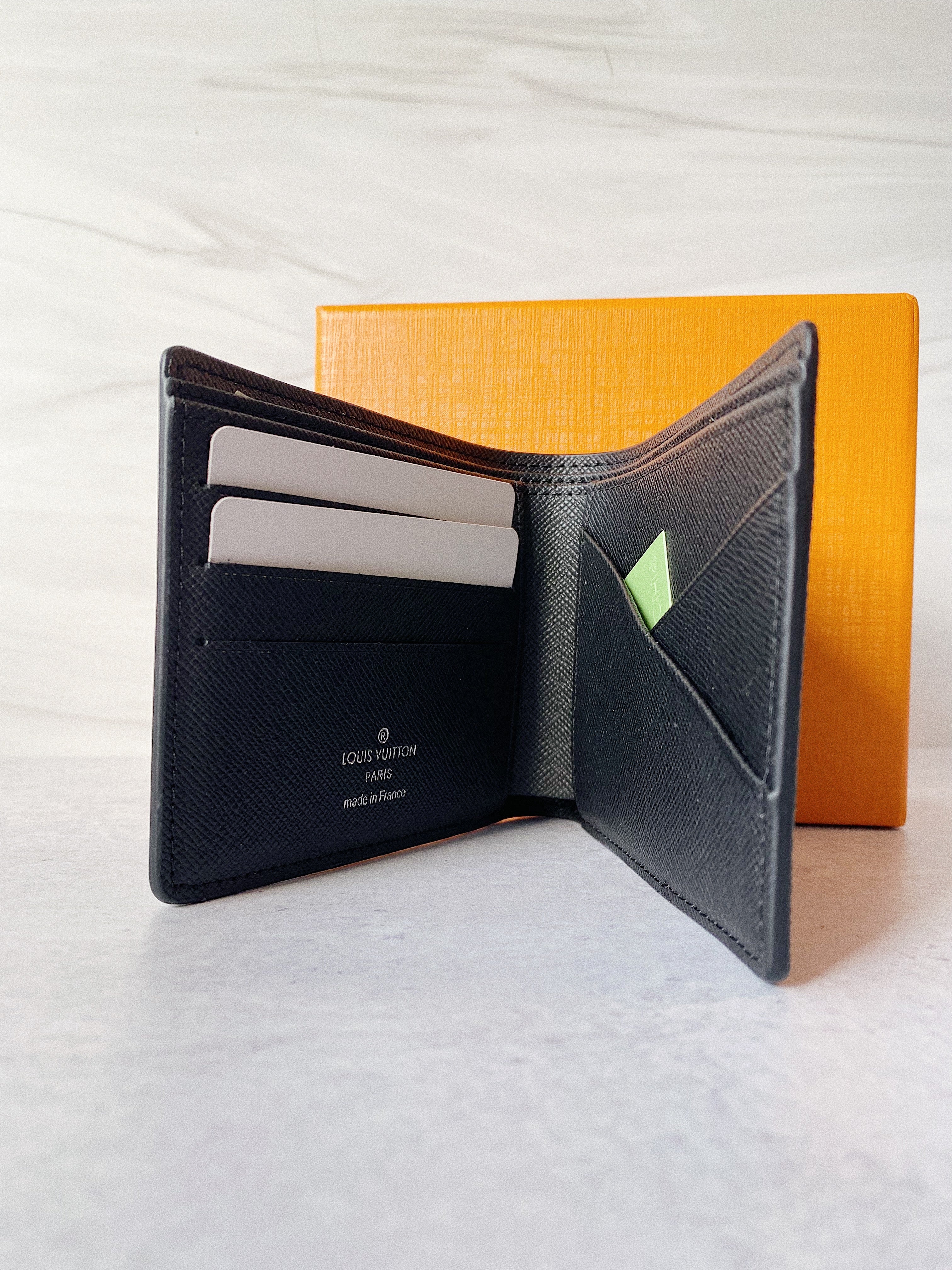 [TOP] Louis Vuitton LV L*uis V*itton Damier Ebene Marco Wallet - Black