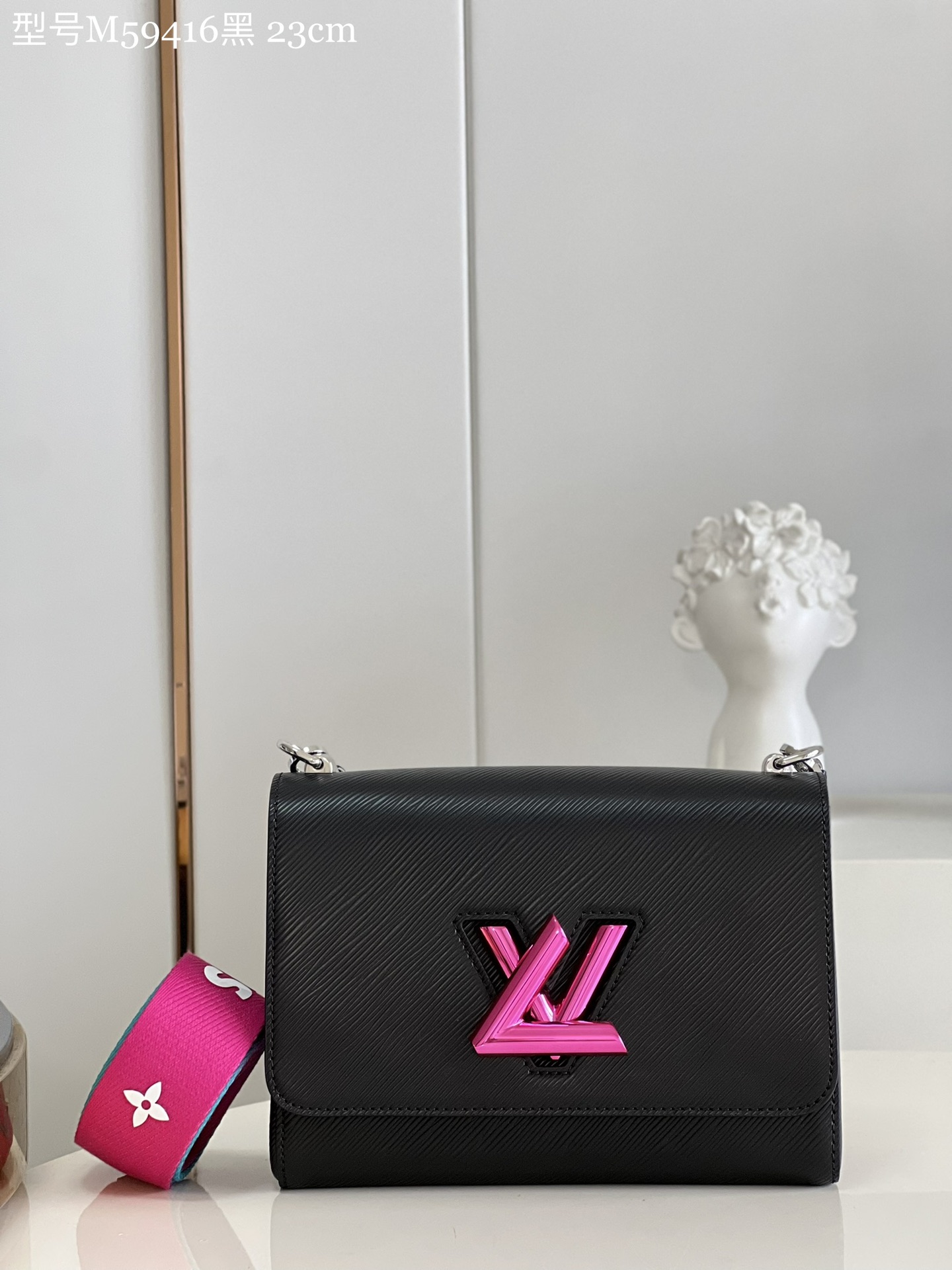 [TOP] Louis Vuitton LV  Epi Twist Bag 23 x 17 x 9.5 cm-Black