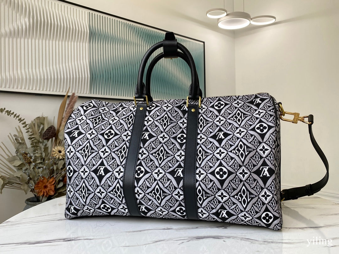 [TOP] Louis Vuitton LV Duffle Keepall Bag 45cm-Black