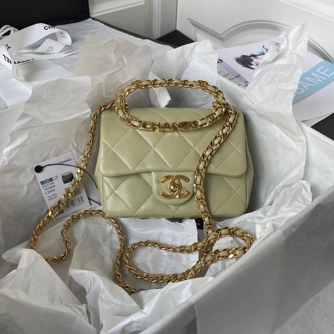 [TOP] CHANEL Classic CF Lambskin-17x13x6-GHW-4 colours