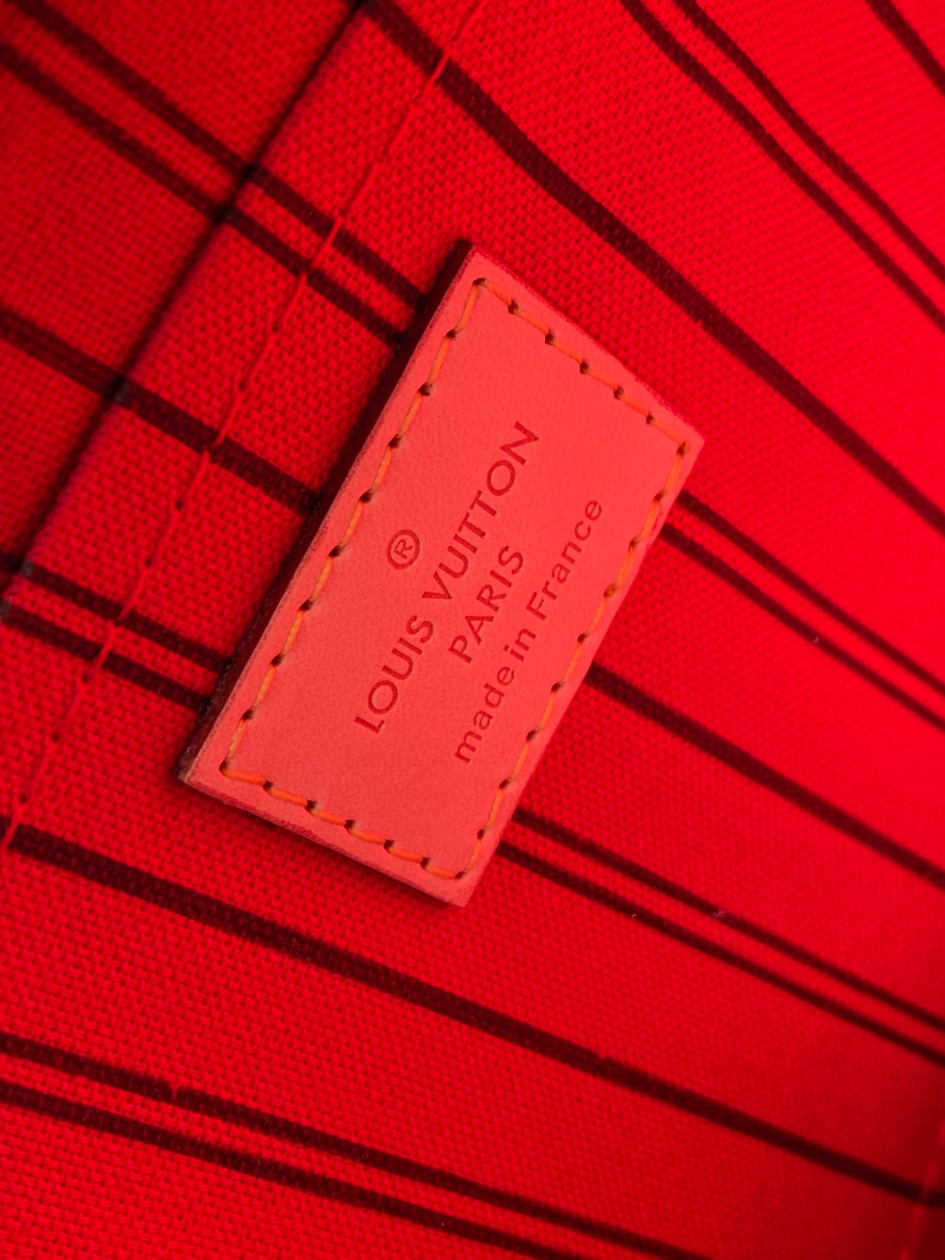 [TOP] Louis Vuitton LV  Neverfull MM Monogram Bag 32x17x28cm- RED