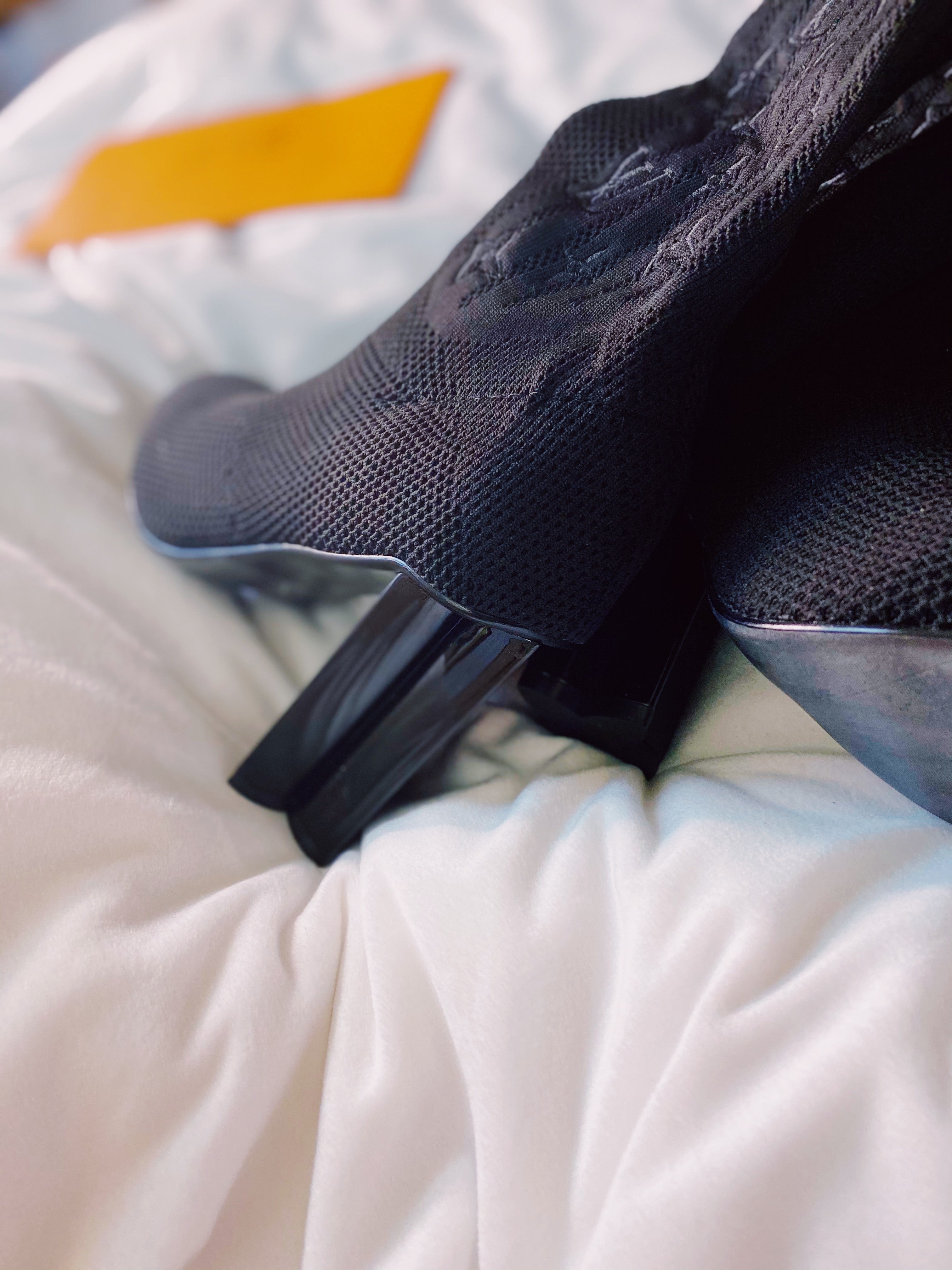 [TOP] Louis Vuitton LV LV Tight High Knitted Sock Boots